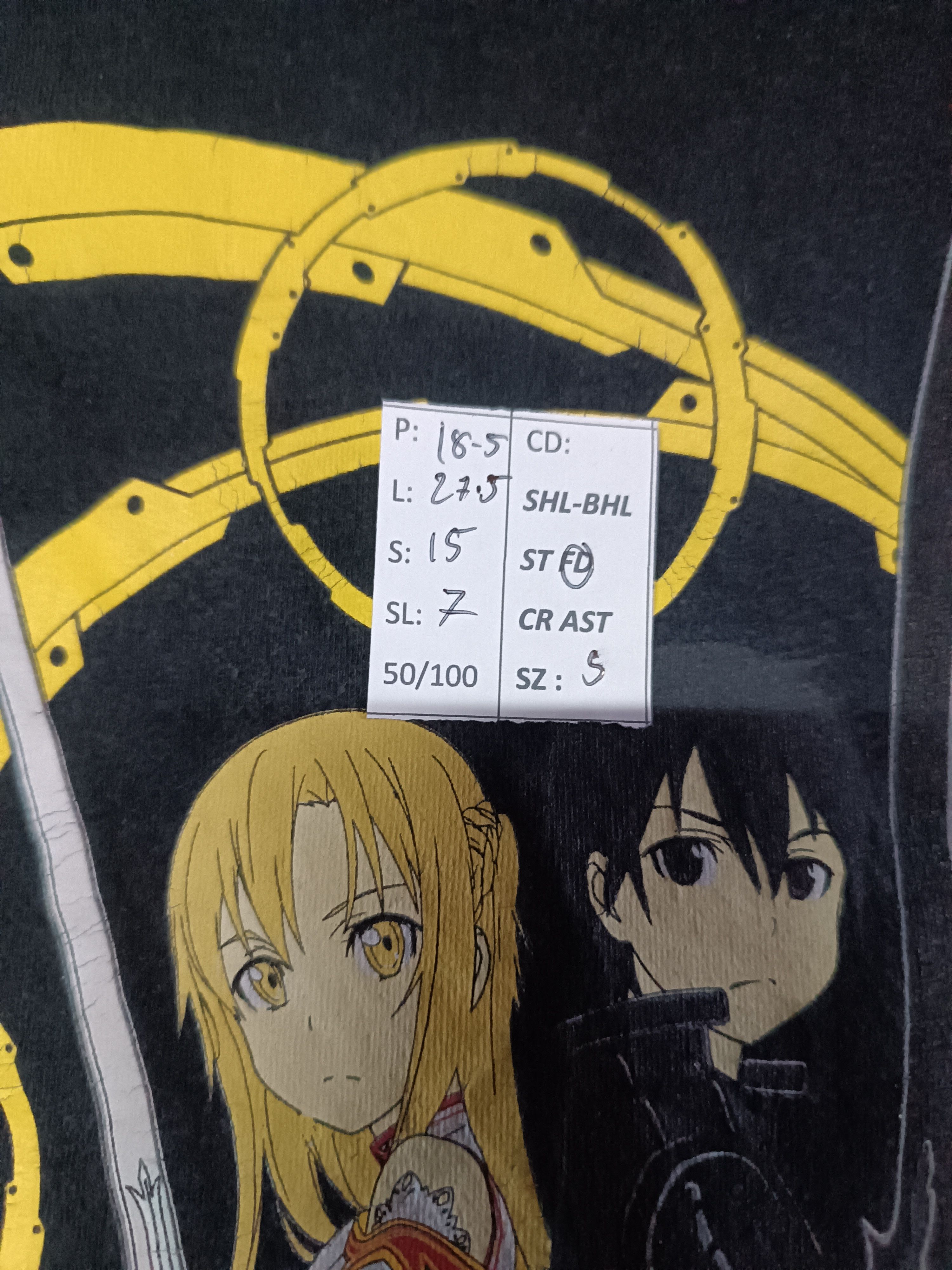Anime VINTAGE SWORD ART ONLINE ANIME TEE solo leveling re:zero Size US S / EU 44-46 / 1 - 13 Thumbnail