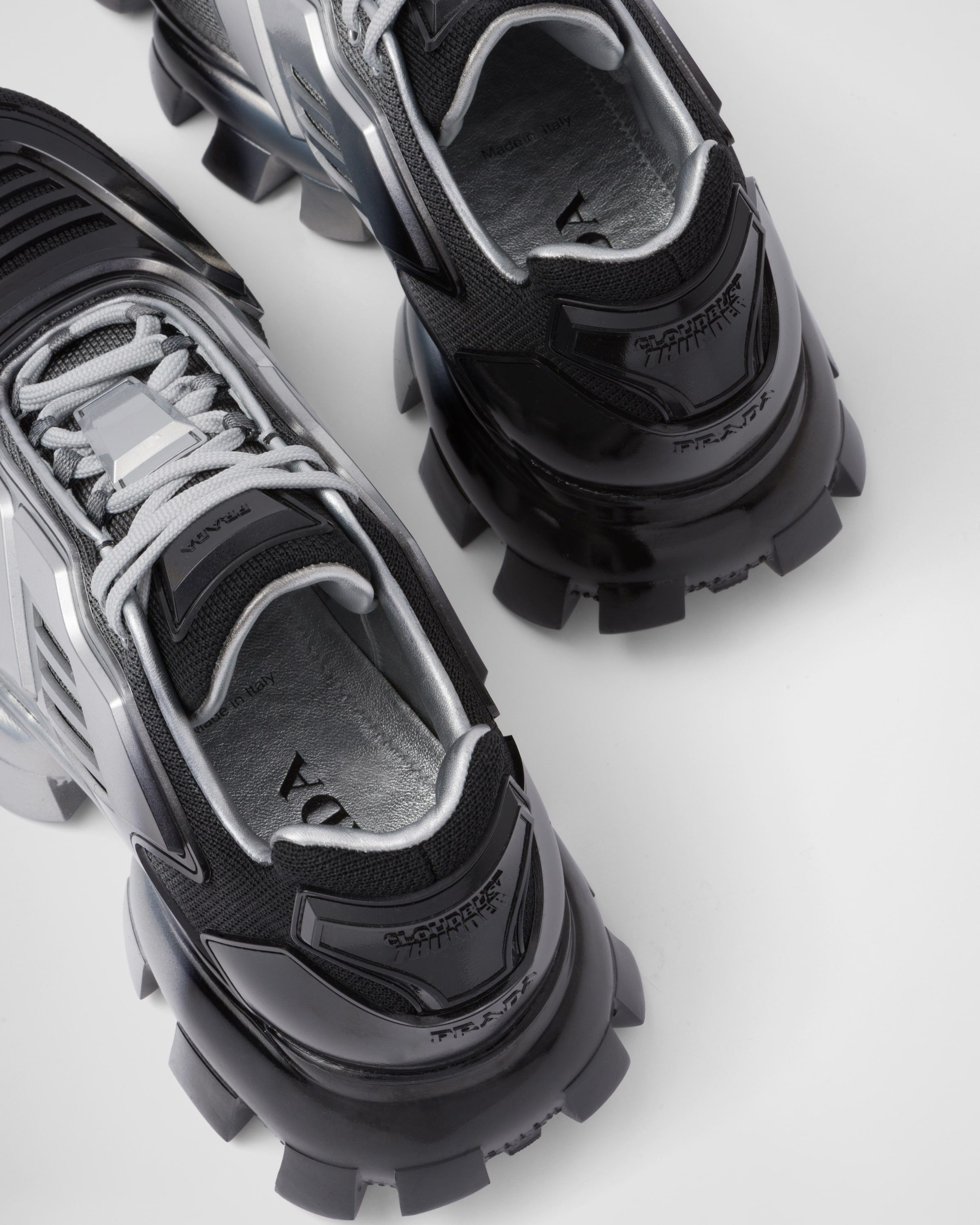 Prada Cloudbust Thunder Sneakers in Silver/Black Size US 14 / EU 47 - 6 Thumbnail