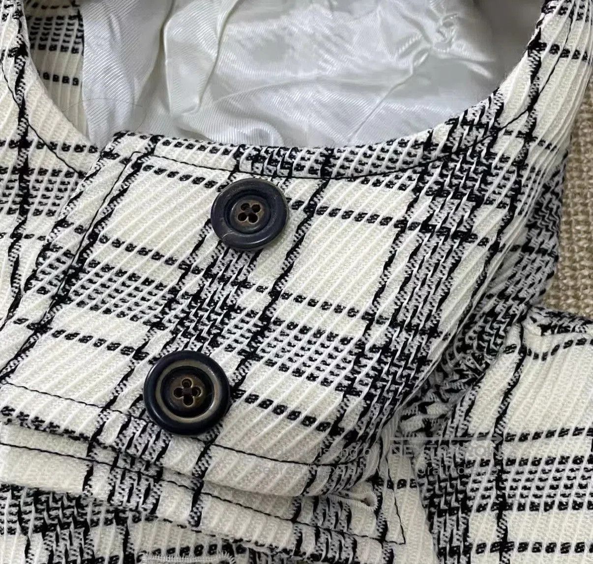 Marni White Plaid Hooded Jacket Size L. Size US L / EU 52-54 / 3 - 4 Thumbnail