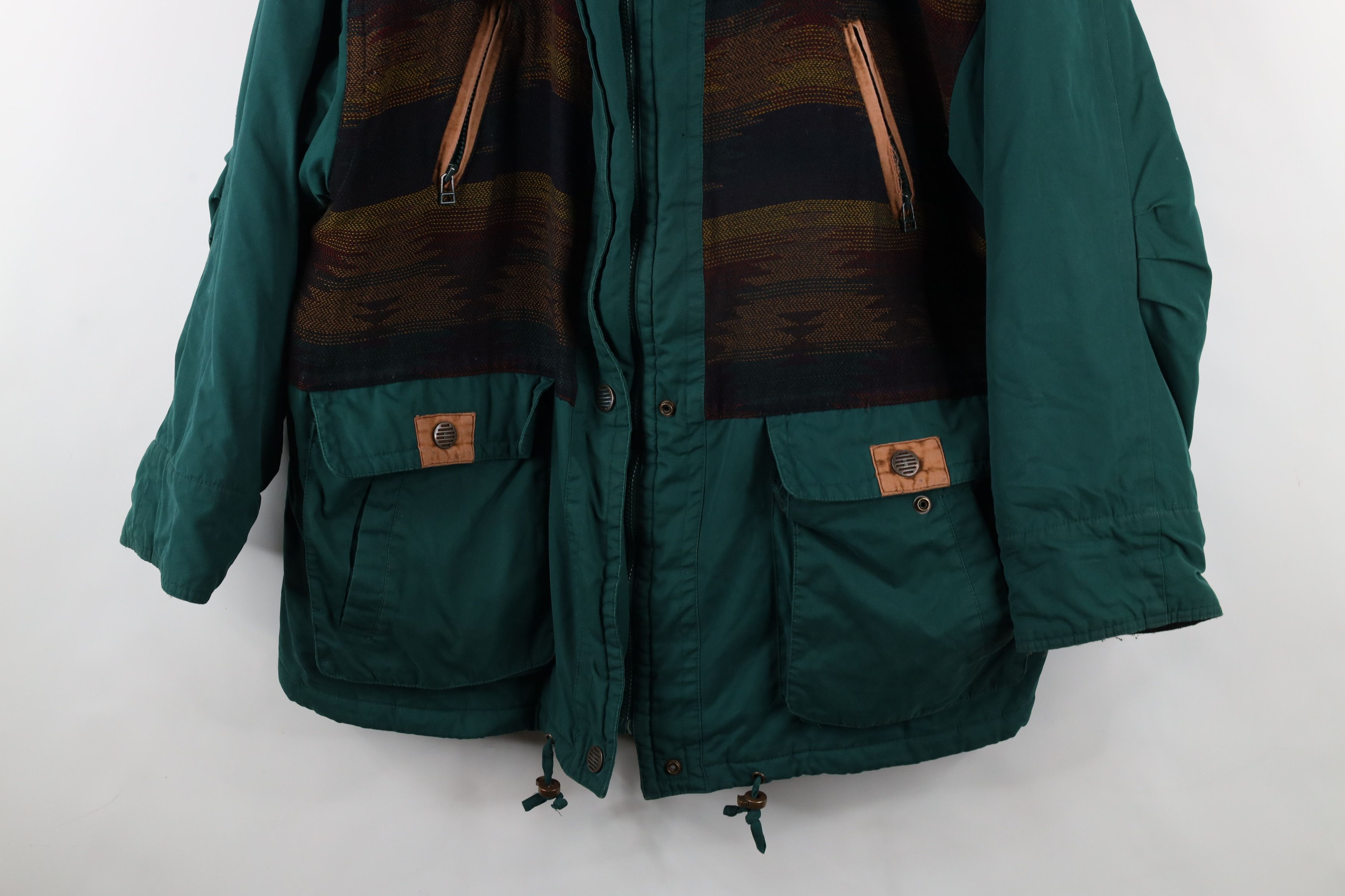 Vintage Vintage 90s Streetwear Rainbow Southwestern Puffer Jacket Size XXL / US 16-18 / IT 52-54 - 3 Thumbnail