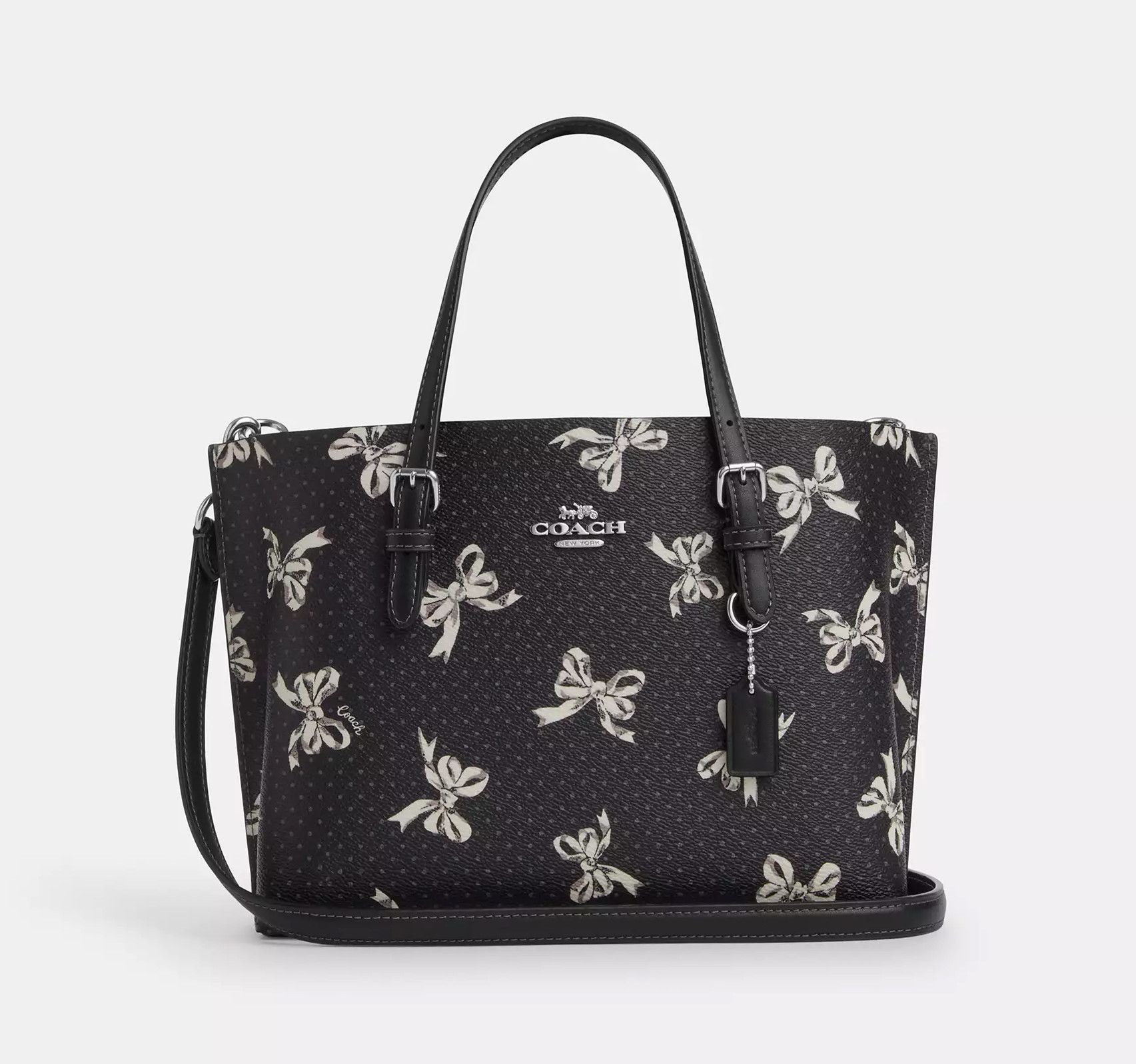 Coach NWT Coach Mollie Tote Bag 25 With Bow Print CY648 Size ONE SIZE - 5 Thumbnail
