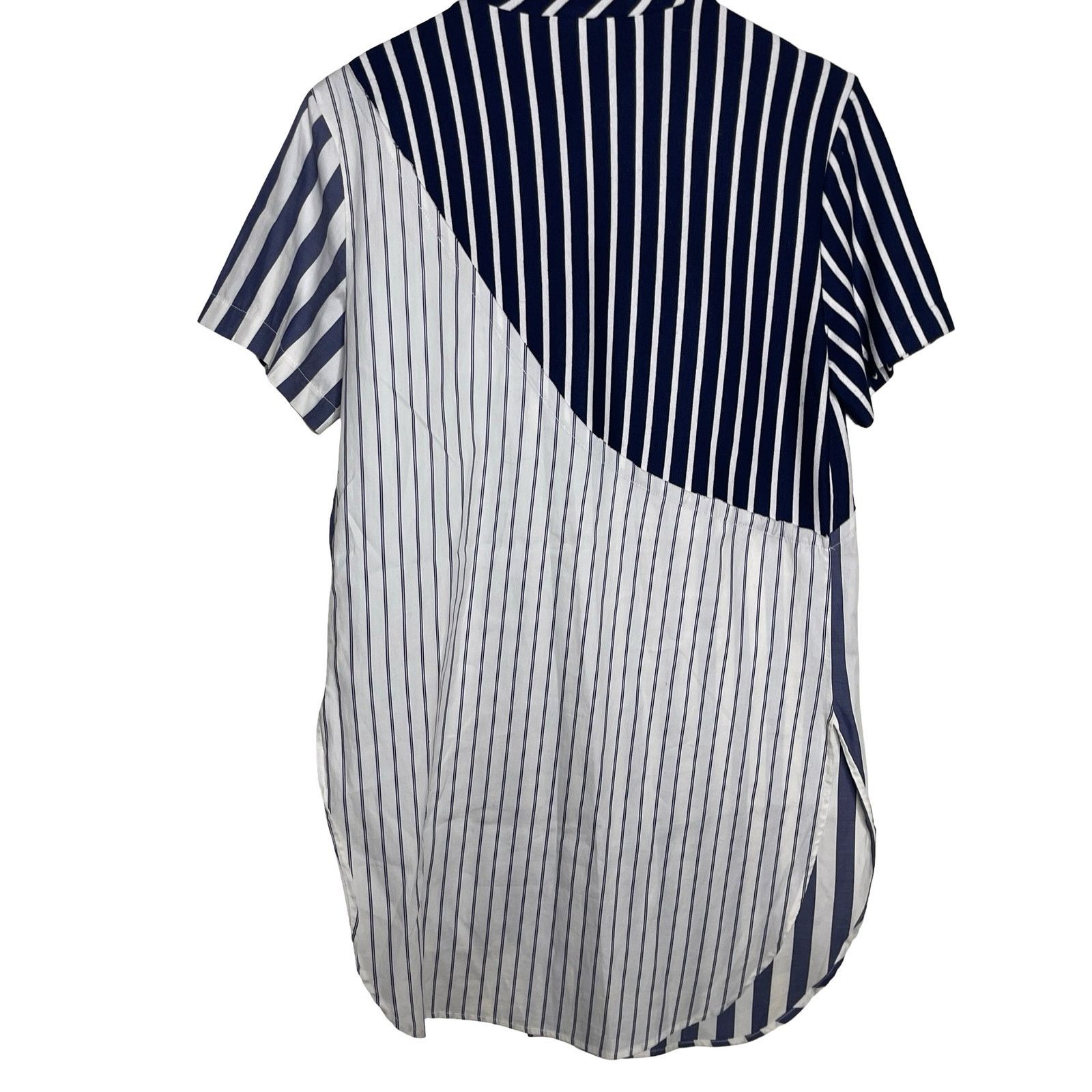 MONSE Monse navy blue and white striped asymmetrical shirt sz S Size S / US 4 / IT 40 - 5 Thumbnail