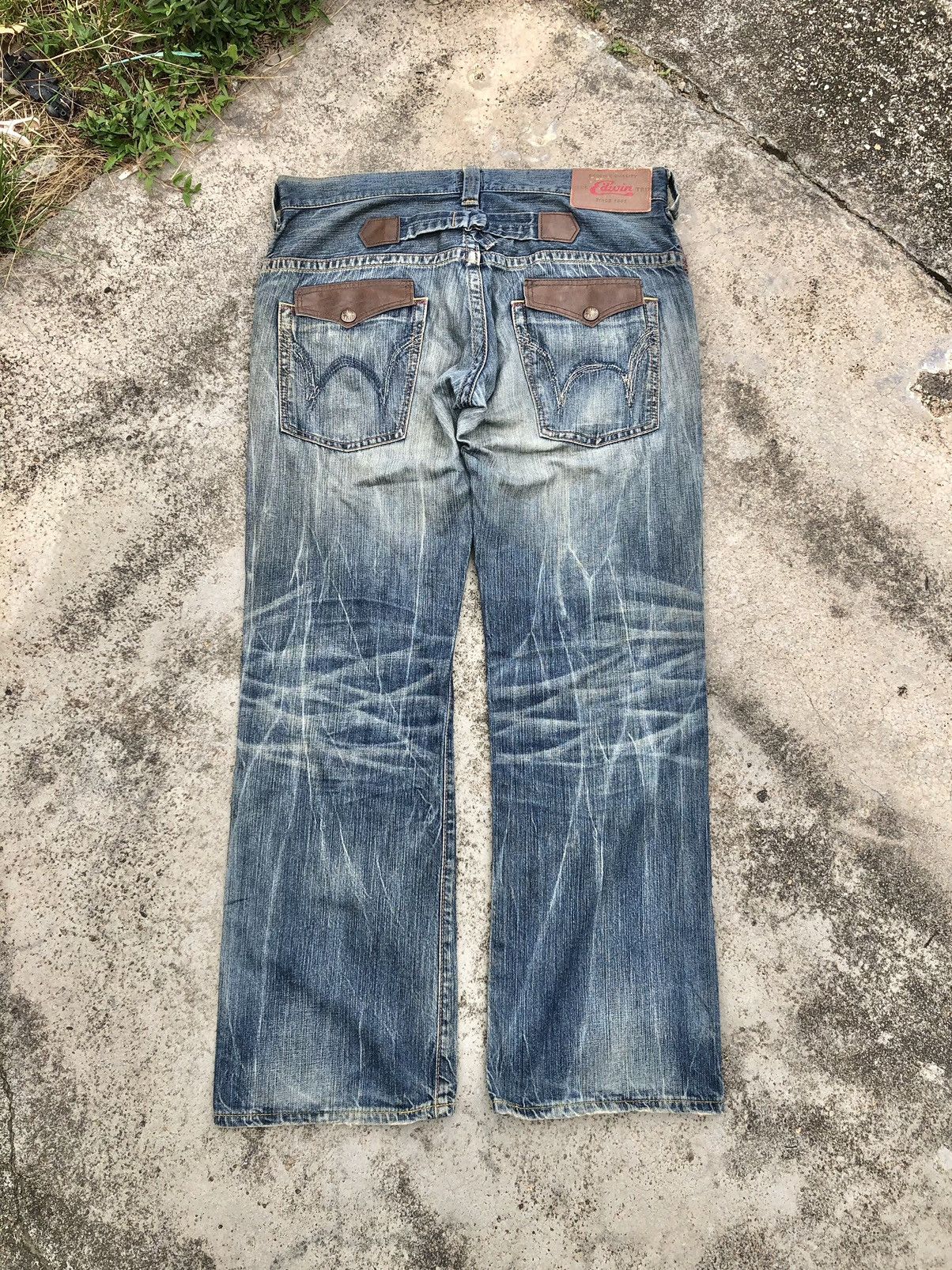 Edwin EDWIN BLUE TRIP BUCKLE BACK DISTRESSED DENIM Size US 37 - 7 Thumbnail