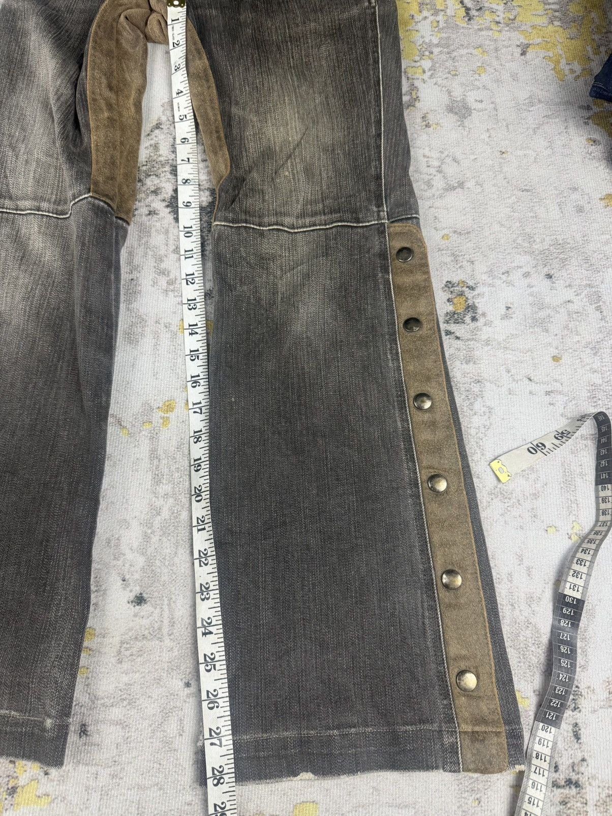 Tornado Mart Rare Flared Tornado Mart Suede Washed Jeans Size US 29 - 7 Thumbnail