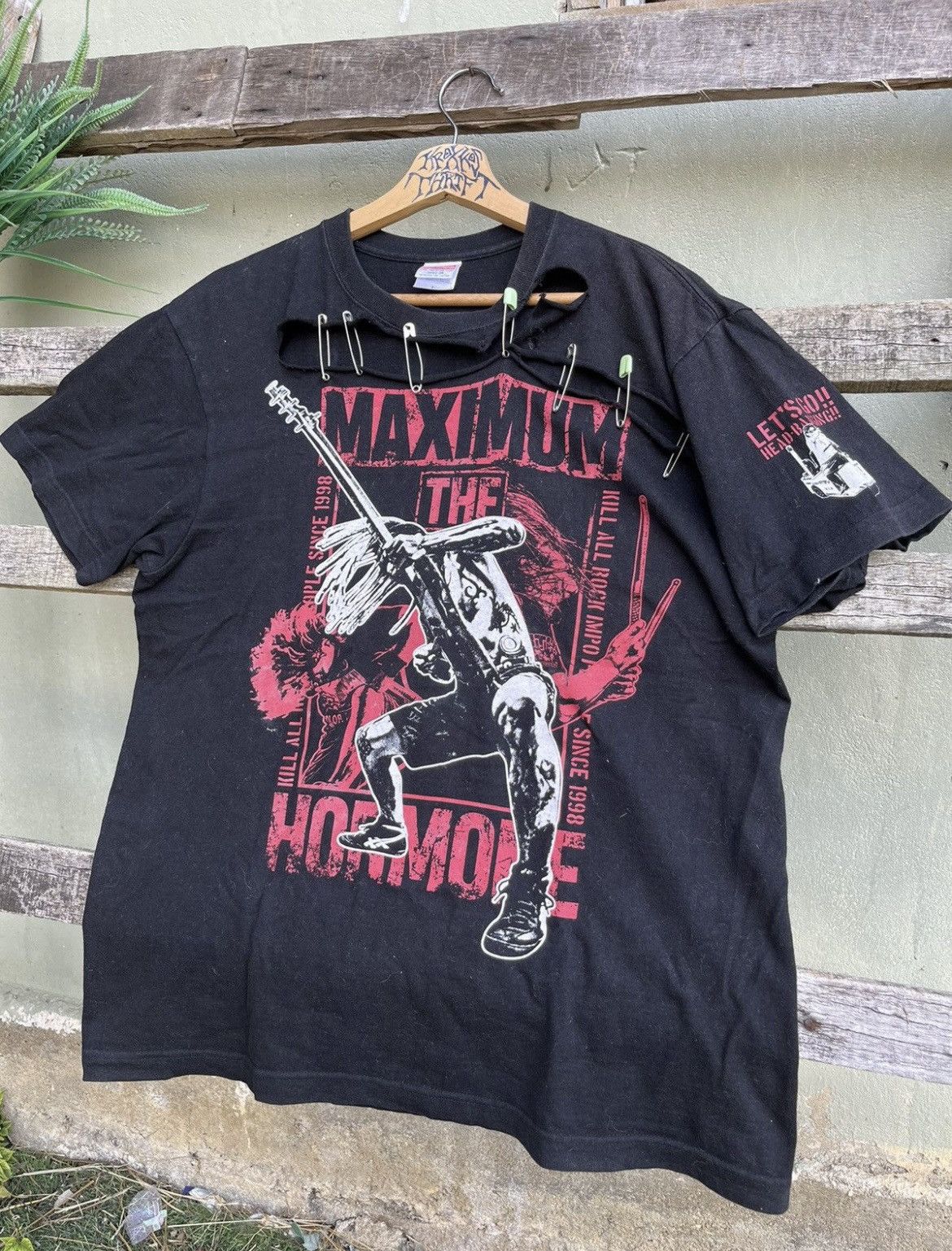 Band Tees × Japanese Brand ⚡️STEALS⚡️Punk Anarchy Distressed Double Side Logo Tee Size US L / EU 52-54 / 3 - 1 Thumbnail