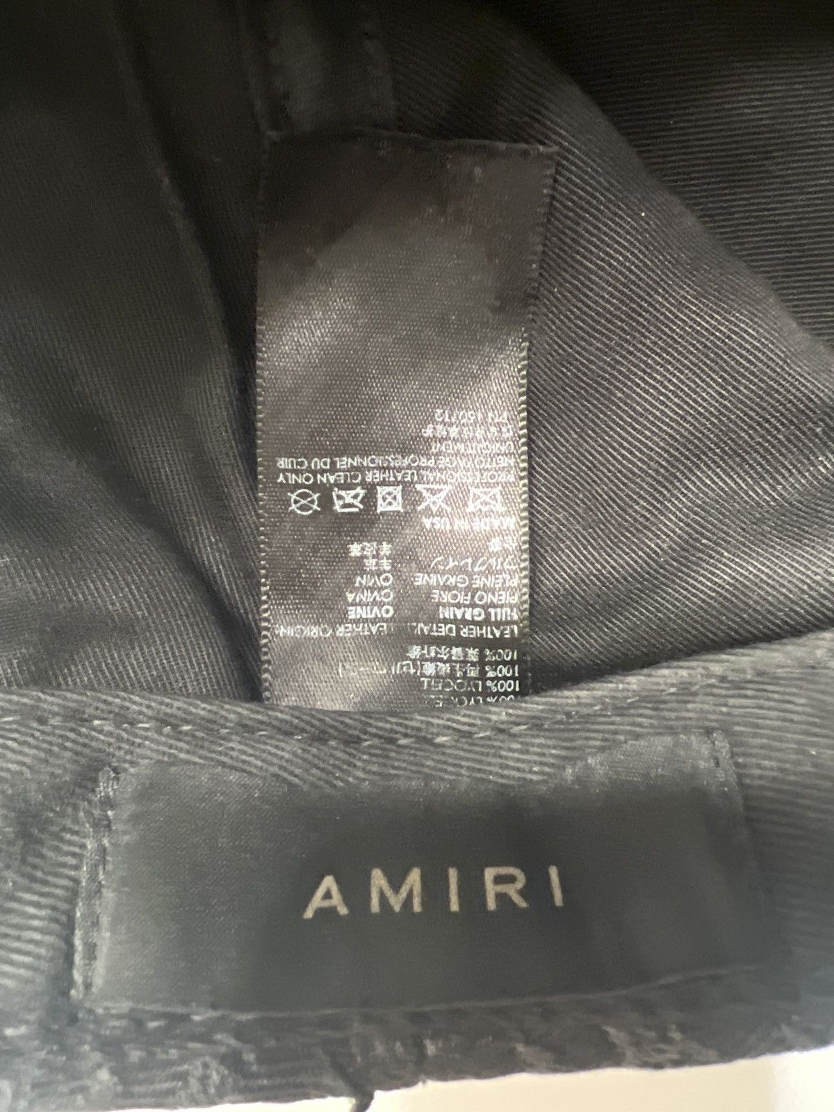 Amiri Amiri Embroidered Print MA Leather Brim Hat Size ONE SIZE - 6 Thumbnail