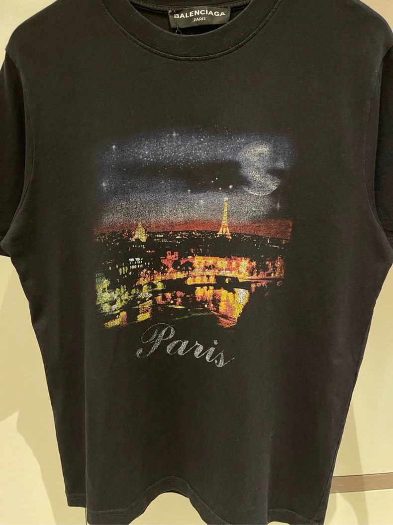 Balenciaga Balenciaga Black night scene short sleeve 2501-Nextarrow Size US S / EU 44-46 / 1 - 4 Thumbnail