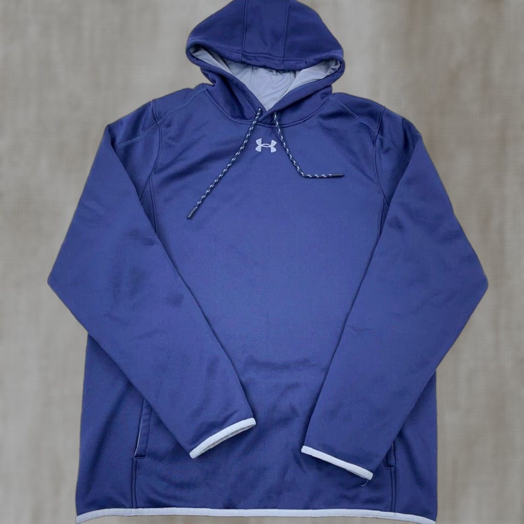 Under Armour Under Armor Hoodie Women Medium Blue Gray Sweatshirt Center Logo Loose Size M / US 6-8 / IT 42-44 - 1 Thumbnail