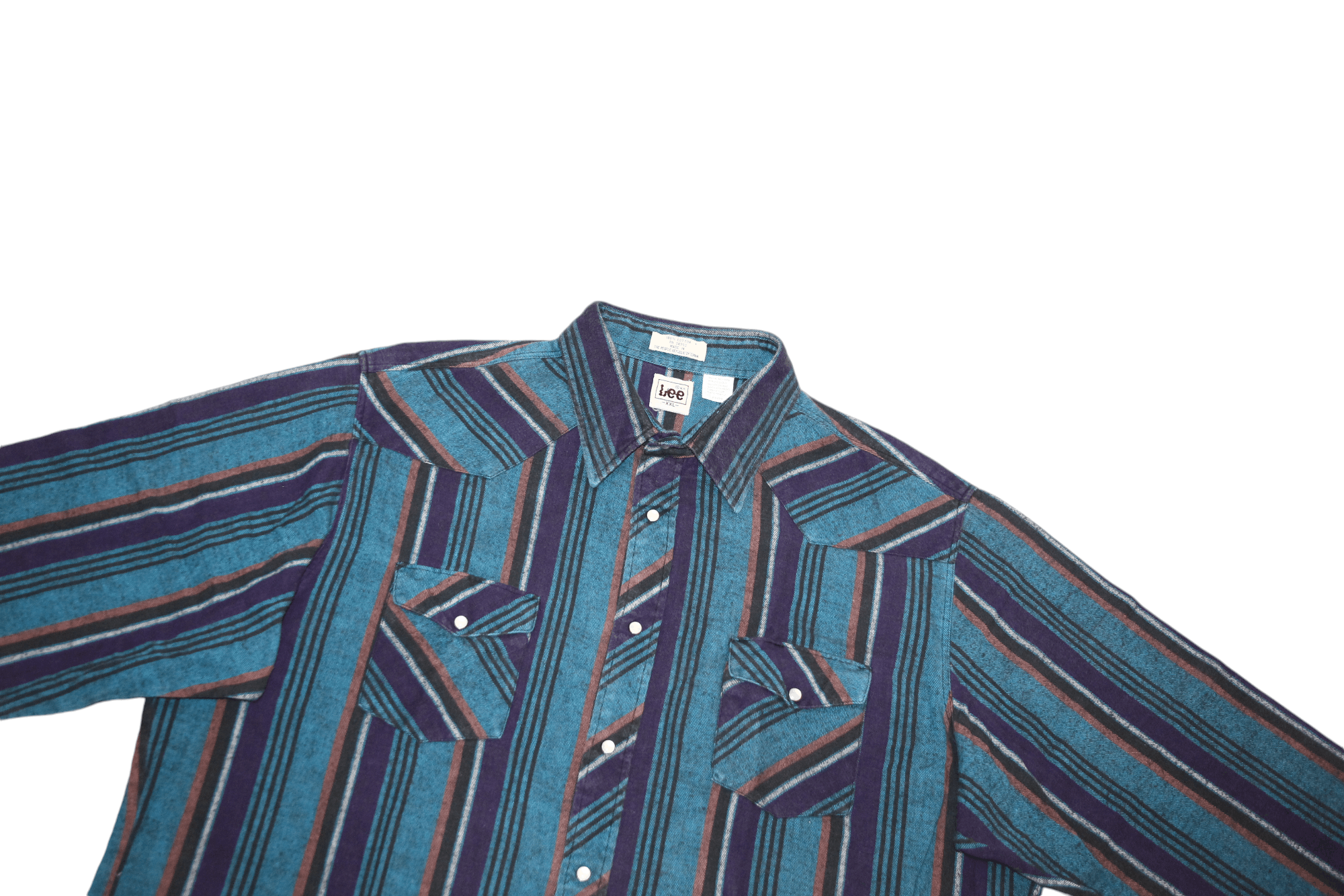 Lee RARE🔥80's LEE Western Rodeo Cowboy Rugged Flannel Shirt Size US XXL / EU 58 / 5 - 2 Thumbnail