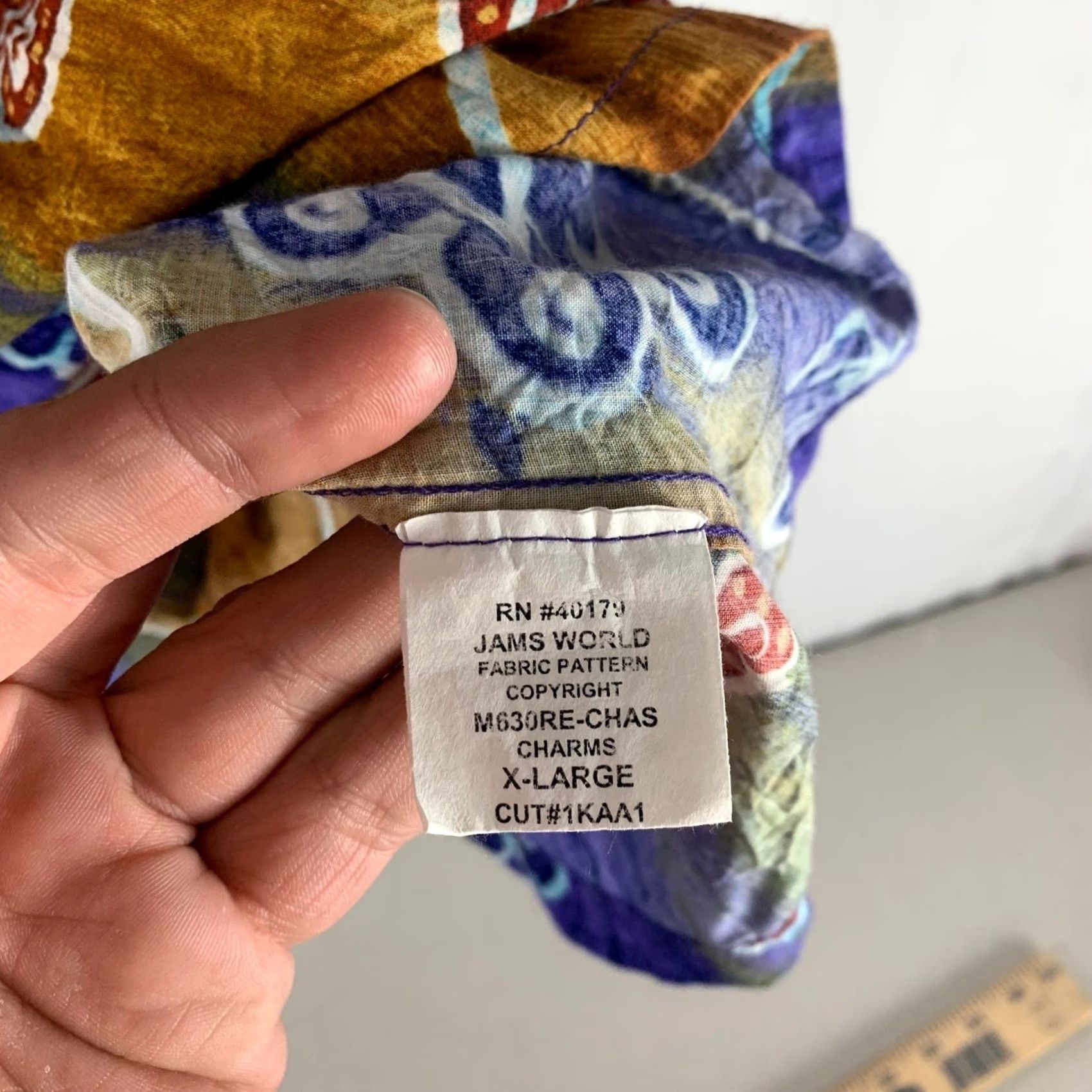 Jams World VINTAGE Jams World Button-Down Shirt Mens XL Purple Yellow Floral Charms Made in Hawaii Size US XL / EU 56 / 4 - 6 Thumbnail