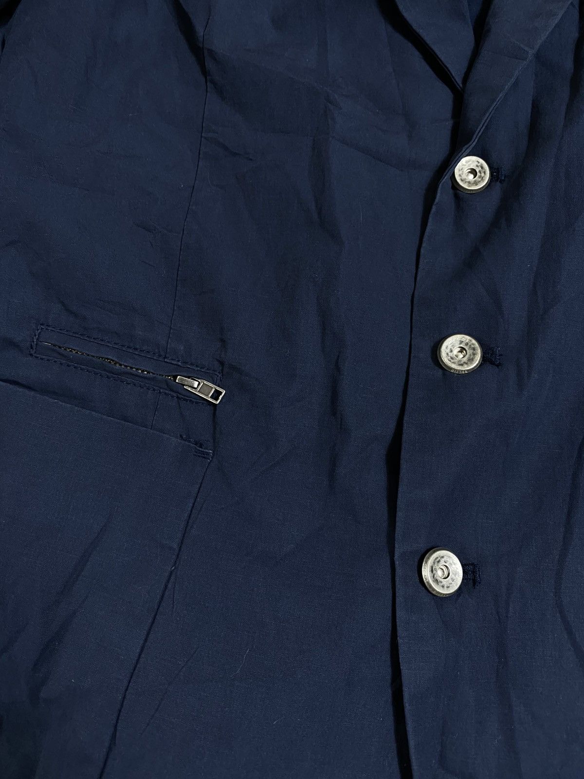 Diesel Diesel Navy Cotton Casual Blazer Sport Coat Jacket XL Size 46R - 5 Thumbnail