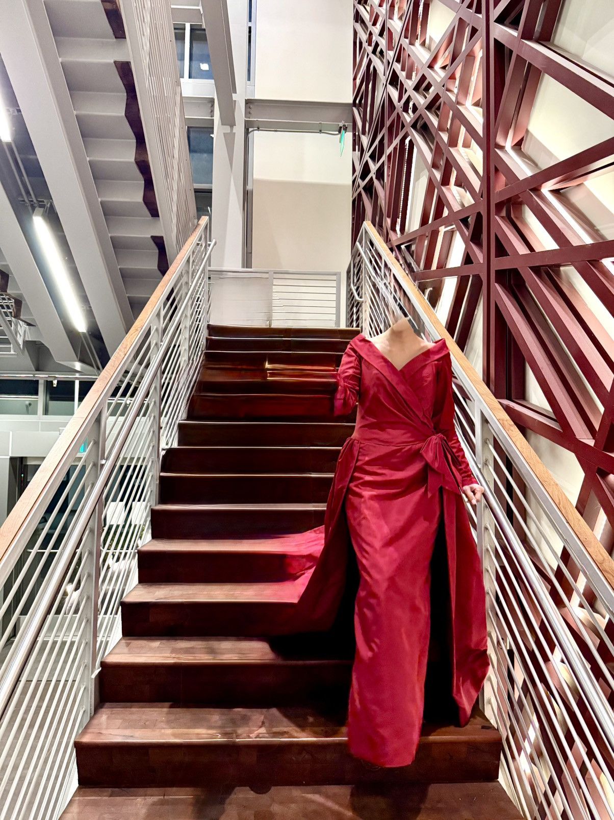 Other Taffeta Wrap Maxi Red Dress Size M / US 6-8 / IT 42-44 - 2 Thumbnail