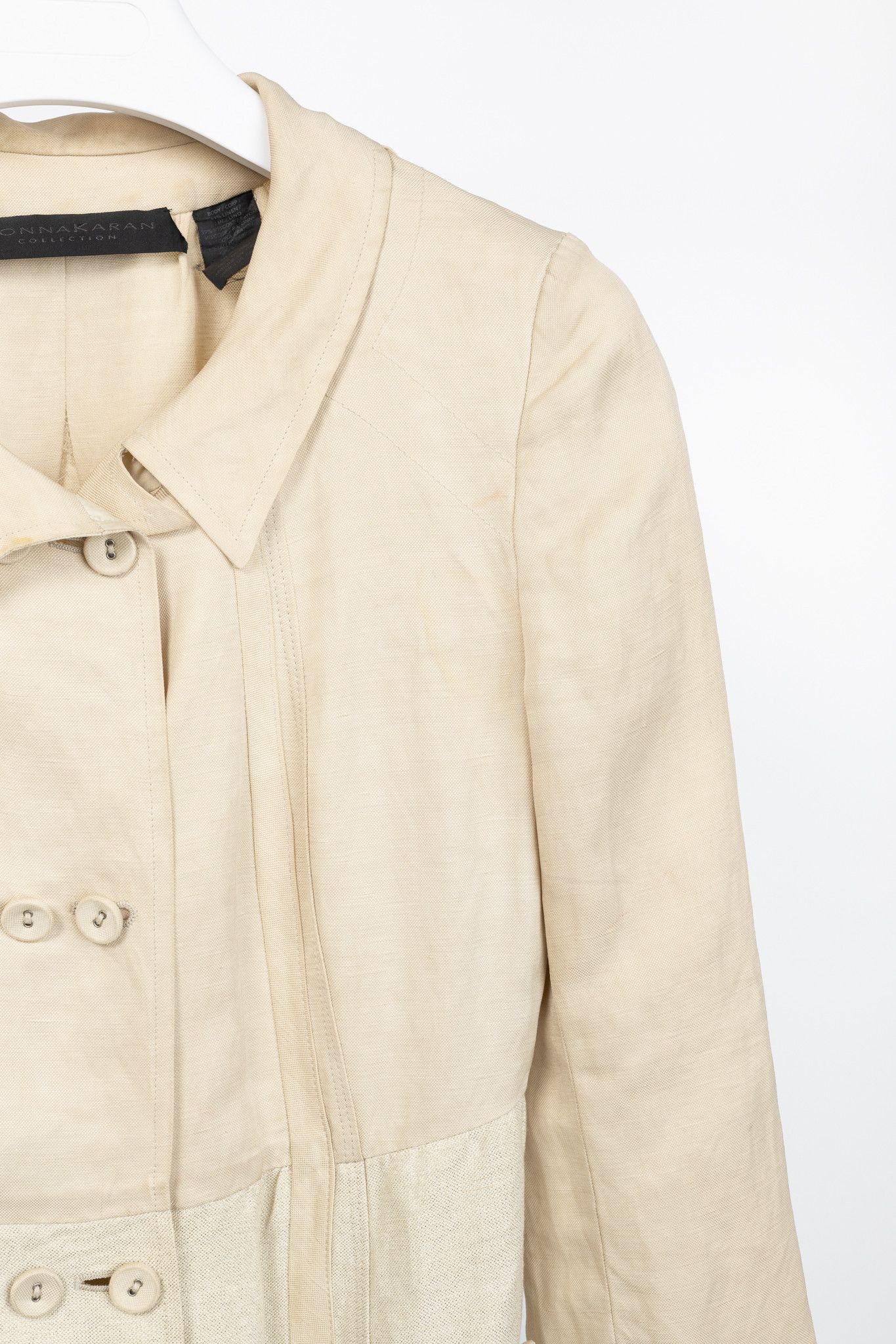 Donna Karan Donna Karan Collection Double-Breasted Linen-Blend Jacket Size M / US 6-8 / IT 42-44 - 5 Thumbnail