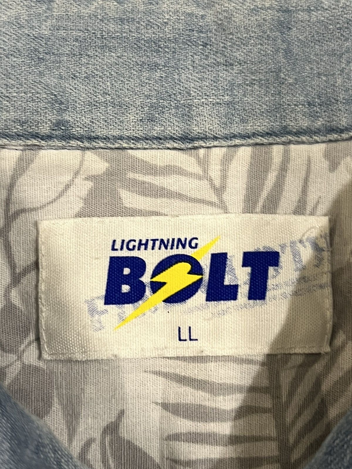 Lightning Bolt × Vintage Vintage Lightning Bolt Denim Button Ups T-Shirt Size US L / EU 52-54 / 3 - 6 Thumbnail