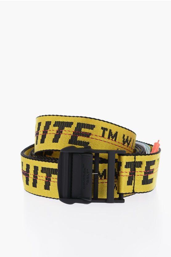 Off-White o1y0225 Size : OS / Logo Fabric Belt in Yellow/Black Size ONE SIZE - 1 Thumbnail