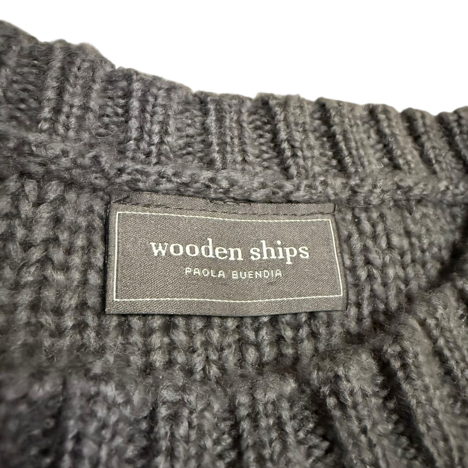 Other Wooden Ships Cable Knit Sweater Long Sleeve Gray Boxy X/S Size S / US 4 / IT 40 - 3 Thumbnail