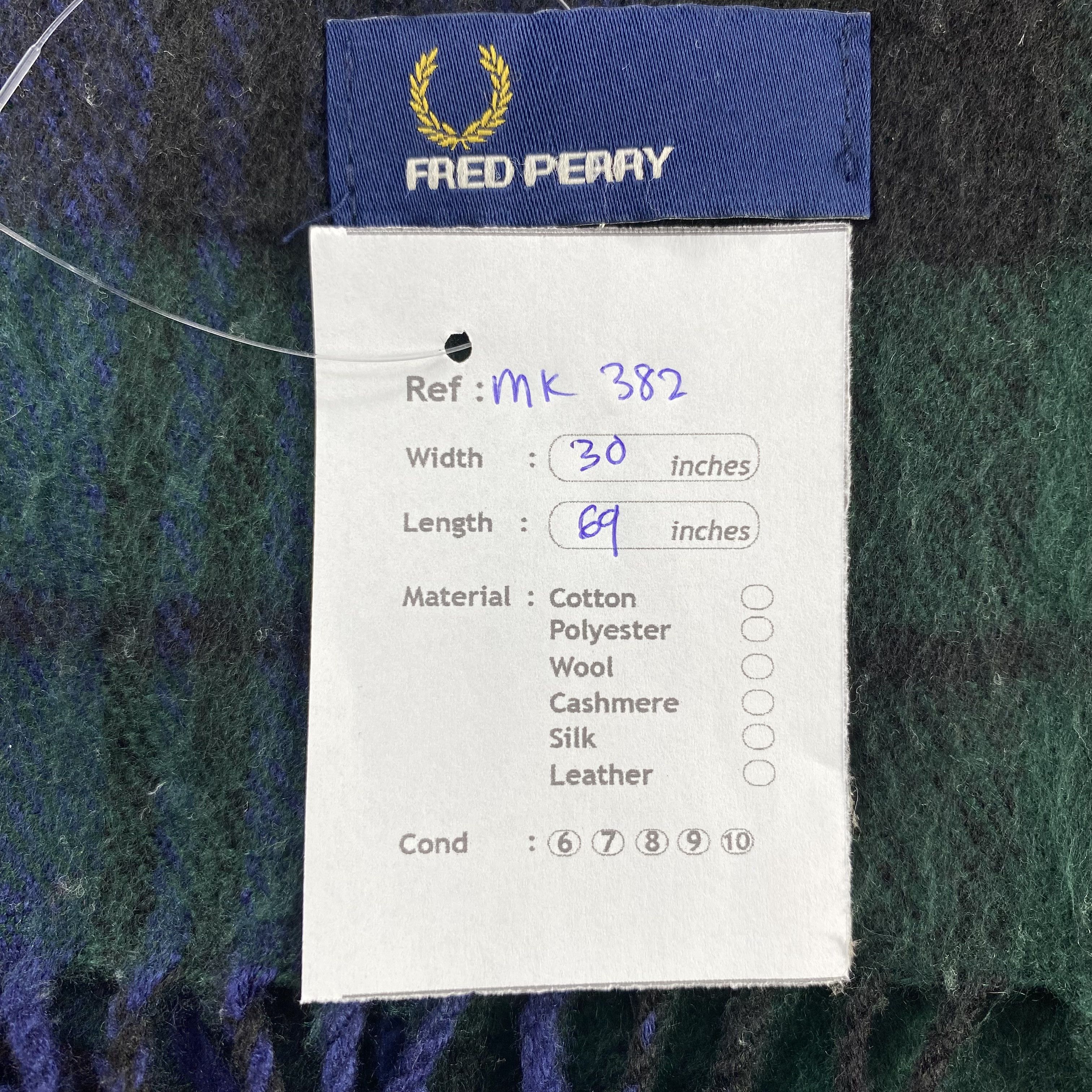 Fred Perry Fred Perry Scarf Neck Wrap Wool Muffler Size ONE SIZE - 7 Thumbnail
