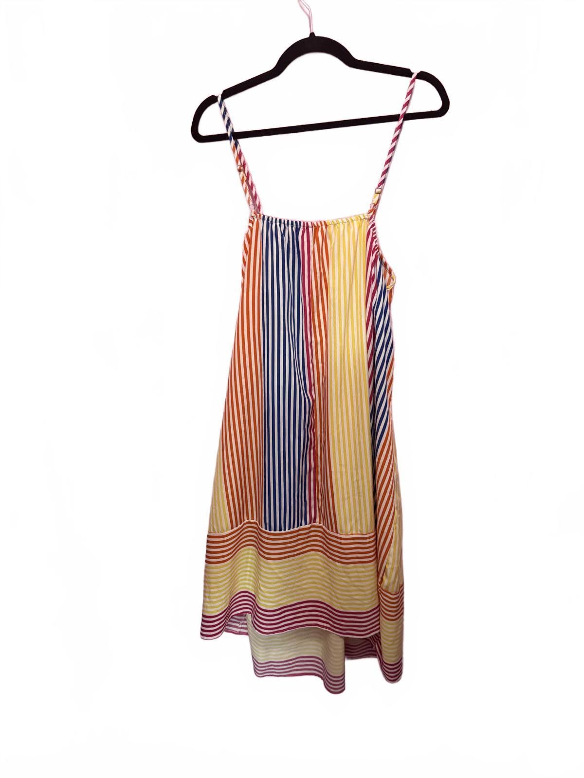 Designer Vibrant Striped Summer Sundress Size 4XL / US 24-26 - 2 Thumbnail