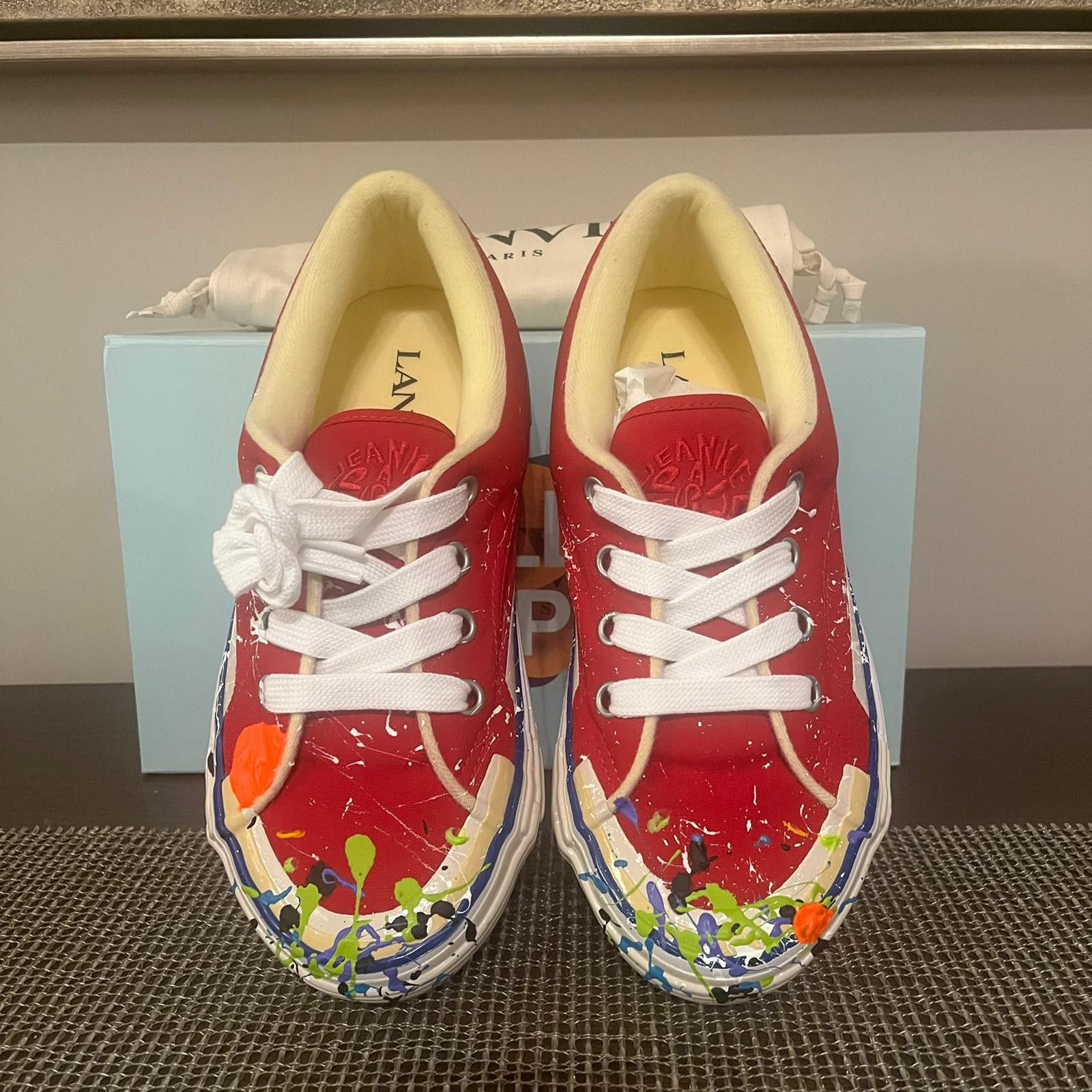 Gallery Dept. × Lanvin Melted Low Top Vulcanized Paint Splatter Sneakers Multicolor Size US 8 / EU 41 - 13 Thumbnail