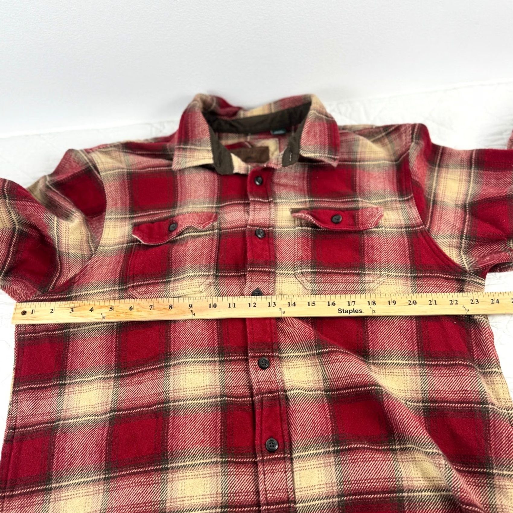Orvis Orvis Button-Down Shirt Plaid Flannel Red XL Men's Heavyweight Size US XL / EU 56 / 4 - 6 Thumbnail