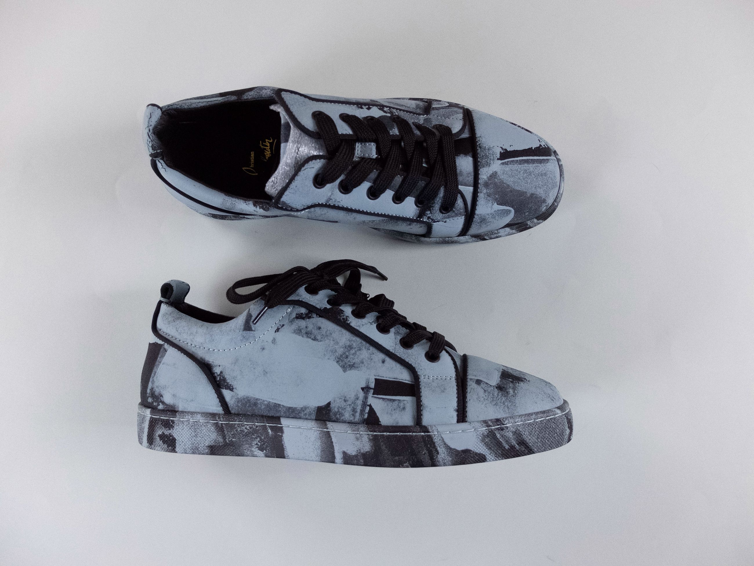 Christian Louboutin CHRISTIAN LOUBOUTIN Louis Junior blue leather sneakers 9 42 Size US 9 / EU 42 - 2 Thumbnail