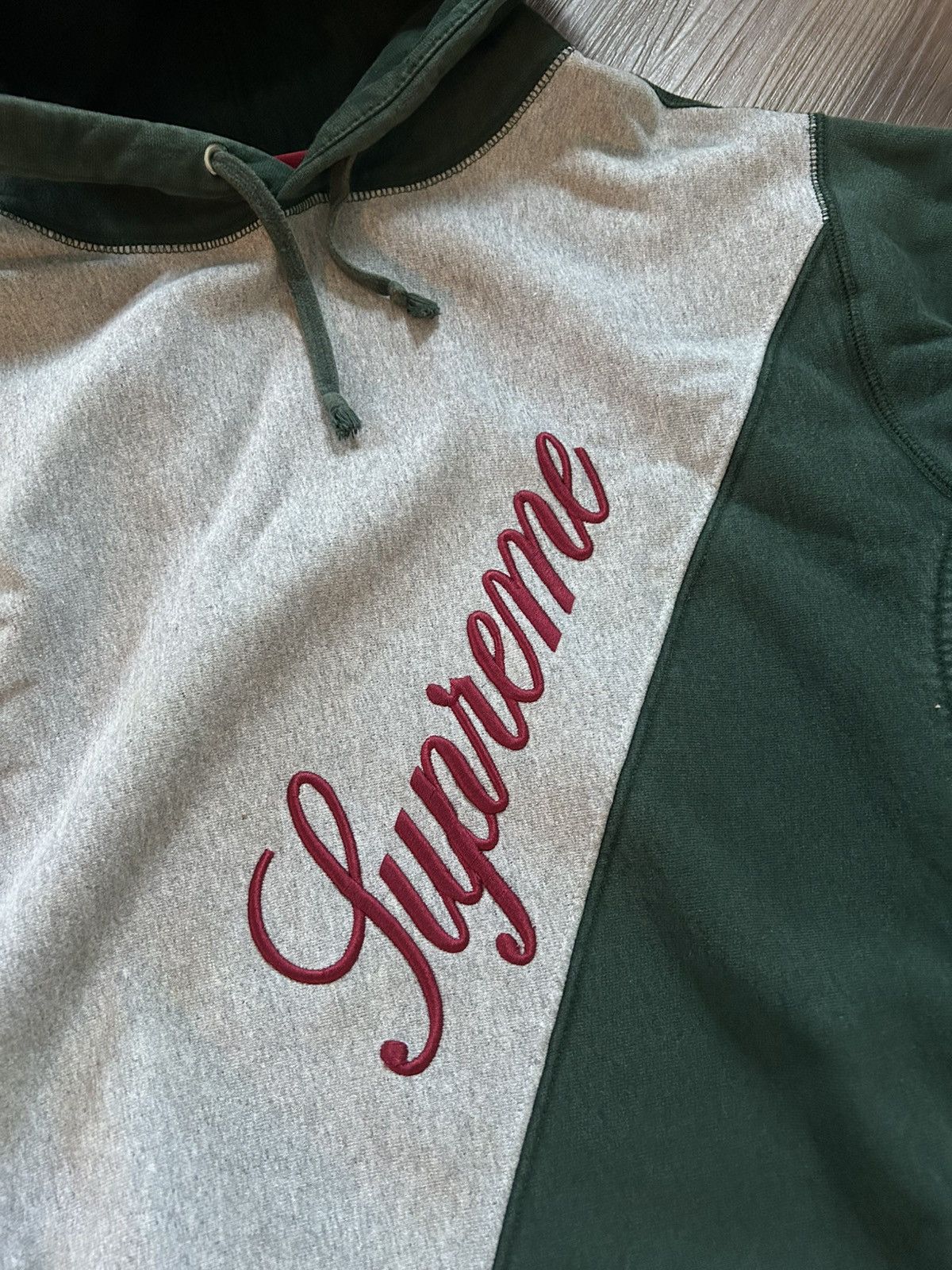 Supreme Supreme Split Hoodie Grey/Green F/W 2012 Large Size US L / EU 52-54 / 3 - 3 Thumbnail