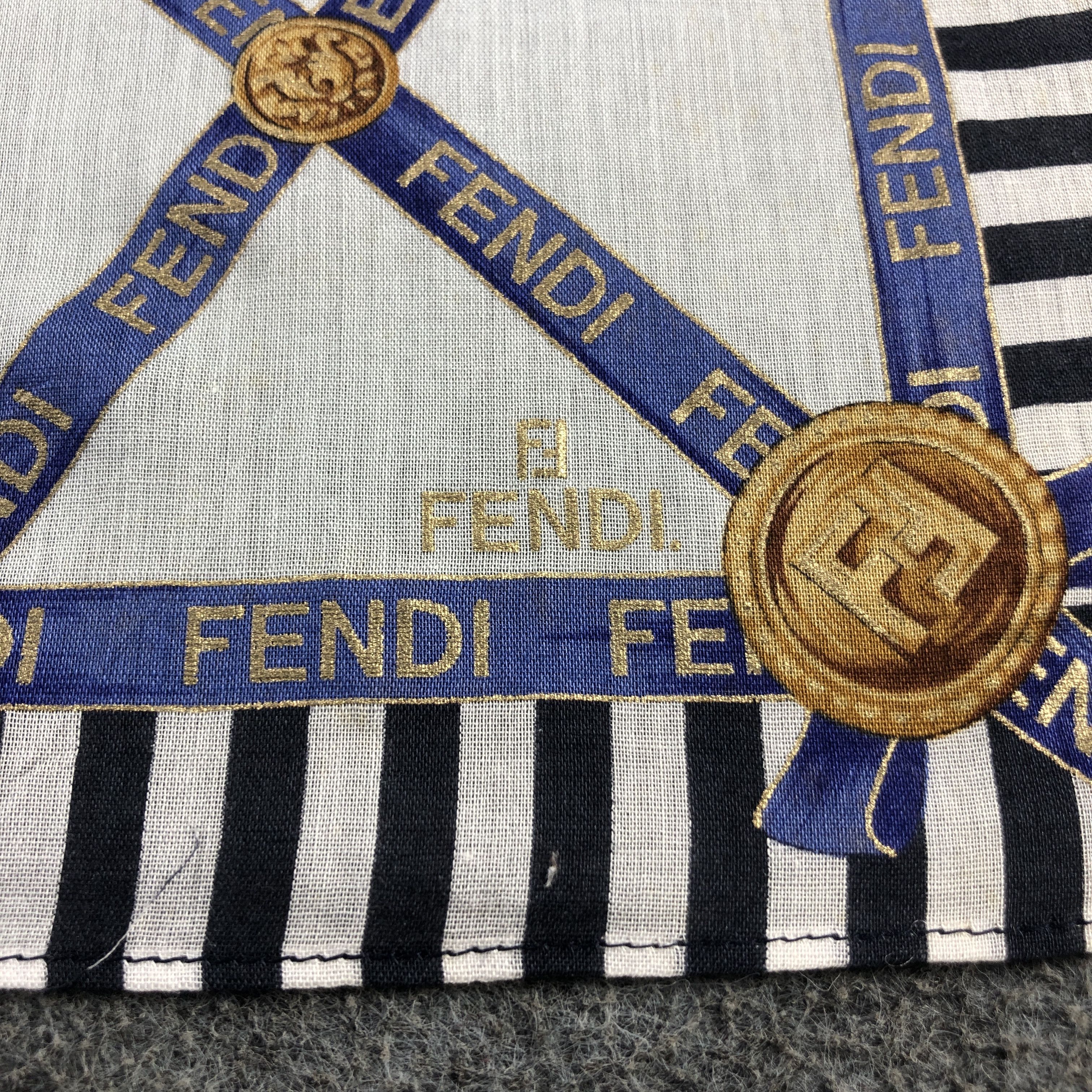 Vintage FEndI Monogram FF Handkerchief Neckerchief Bandana H2735 Size ONE SIZE - 4 Thumbnail