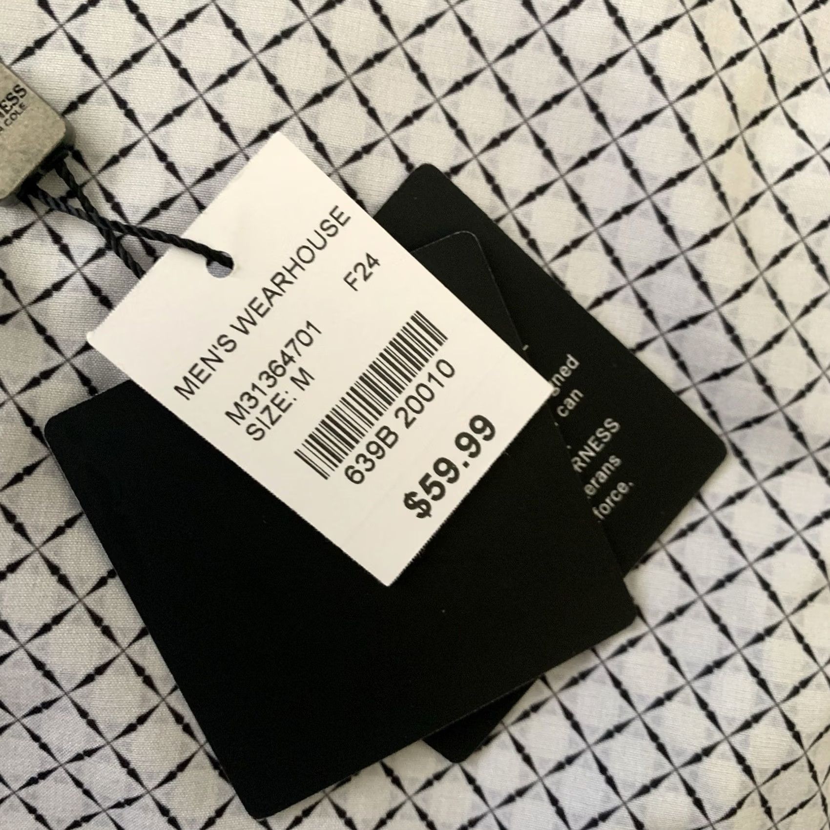 Kenneth Cole Awearness Kenneth Cole Performance Short Men Medium Slim Fit Wicking No Iron NEW Shirt Black Mens Size US 31 - 6 Thumbnail