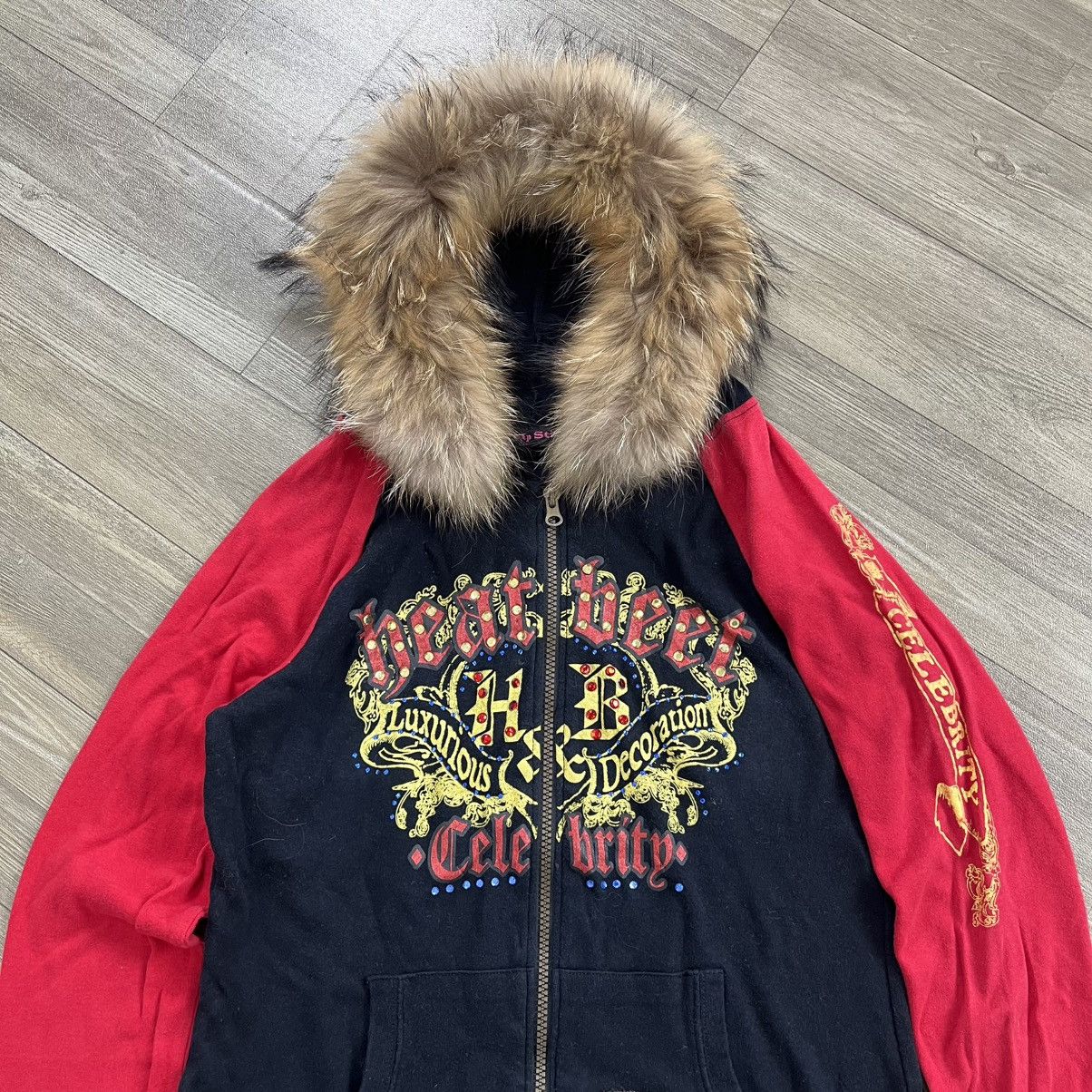 Hysteric Glamour 2000s Slap Stick Grunge Gothic Punk Fur Jacket Lgb Style Size US XS / EU 42 / 0 - 2 Thumbnail