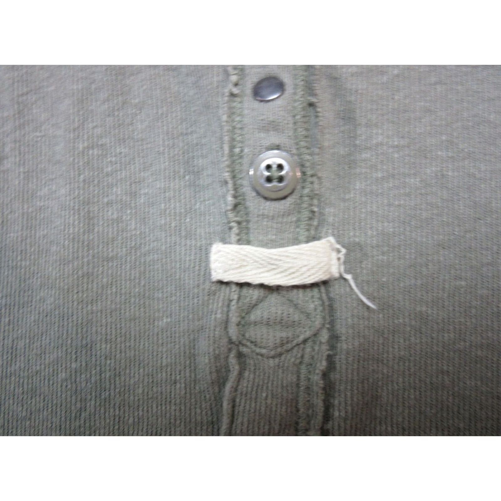 Free People Free People Shirt Womens Medium Green Linen Knit Henley Neck Cozy Up Size M / US 6-8 / IT 42-44 - 4 Thumbnail