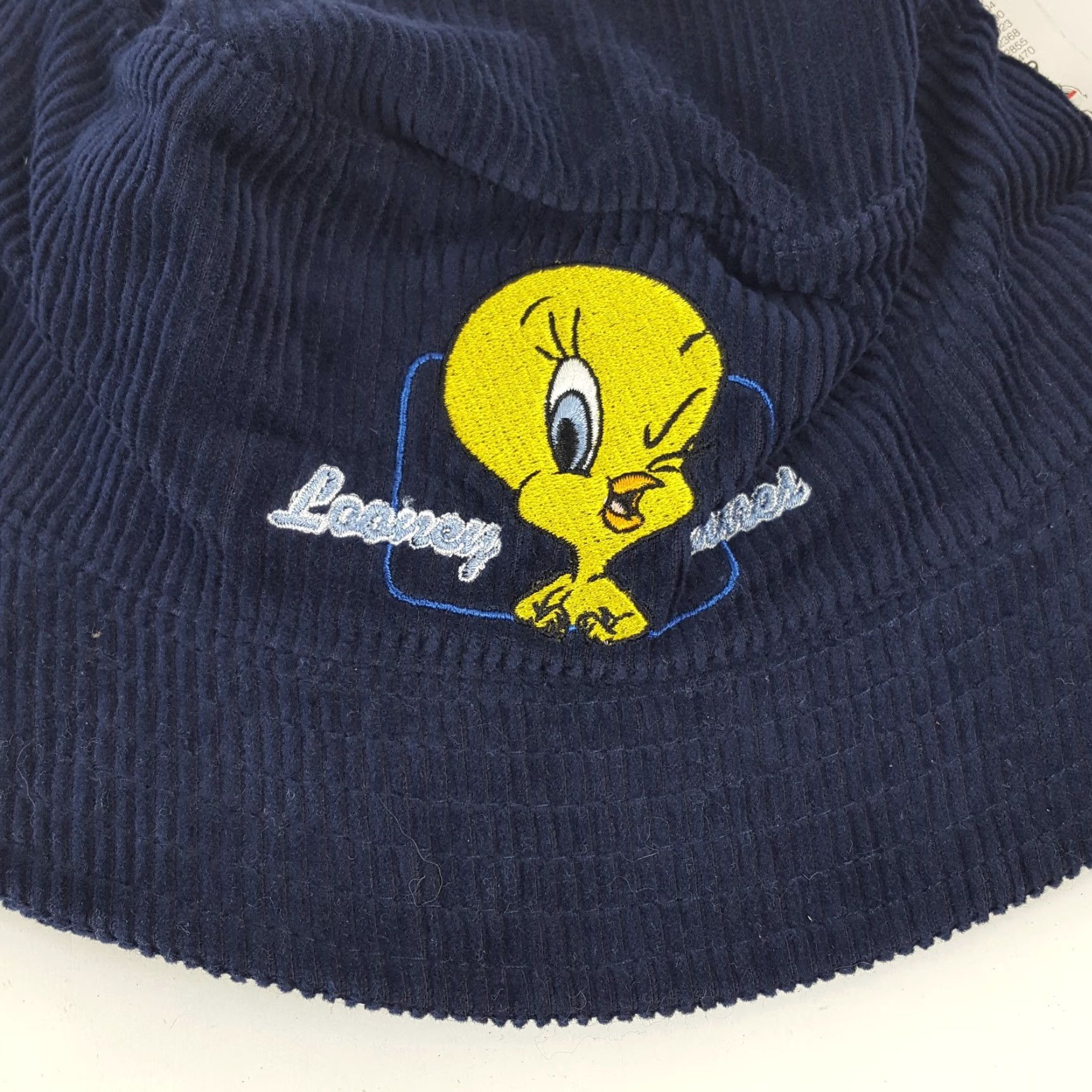 Vintage VINTAGE Looney Tunes Tweety Bird Bucket Hat M Blue Corduroy 90s Cartoon Casual Mens Size ONE SIZE - 5 Thumbnail