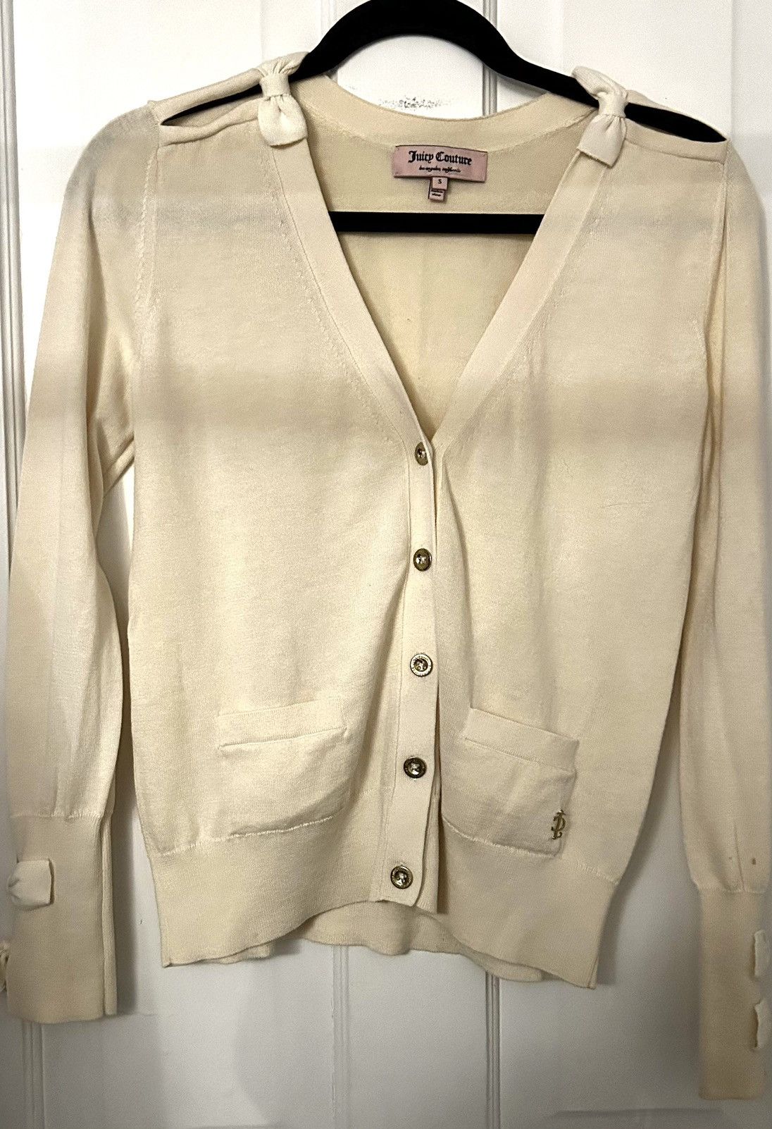 Designer × Juicy Couture × Vintage JUICY COUTURE bow cardigan Size S / US 4 / IT 40 - 1 Thumbnail