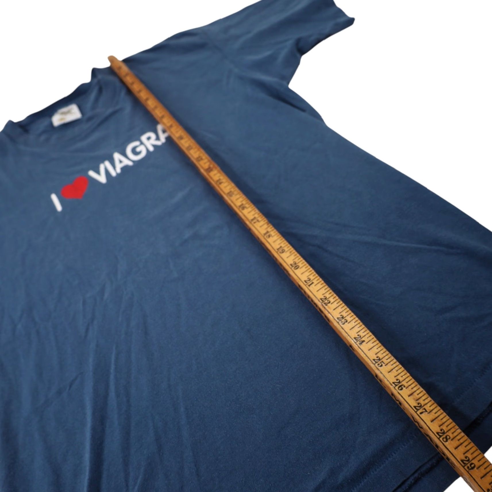 Vintage VINTAGE I Love Viagra Mens Large Graphic T Shirt Blue Size US L / EU 52-54 / 3 - 8 Thumbnail