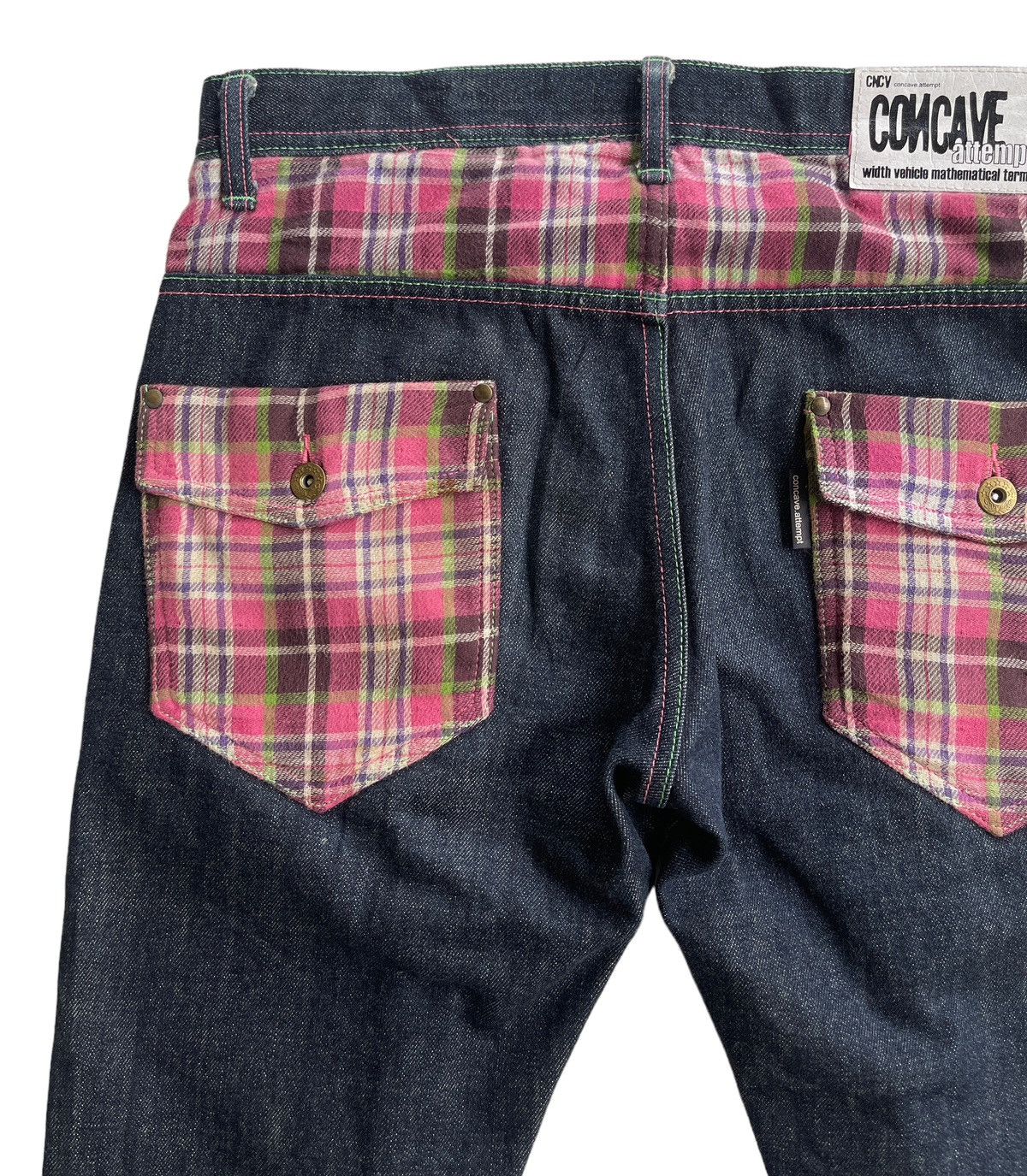 Japanese Brand Concave Attempt Double Waist Flare Denim Size US 31 - 6 Thumbnail