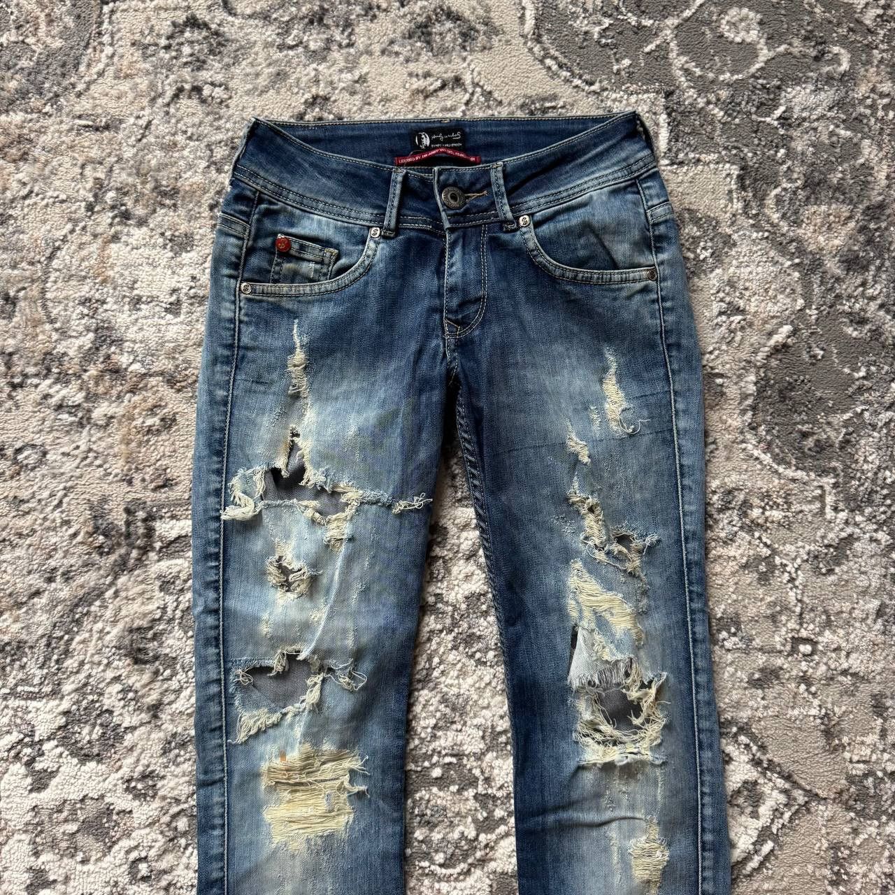 Andy Warhol Andy Warhol Pepe Jeans Crazy Distressed Washed Denim Jeans Size US 26 / EU 42 - 4 Thumbnail