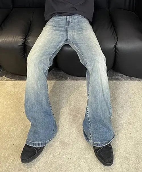 Designer × Japanese Brand Y2K Washed Blue Baggy Jeans Size US 30 / EU 46 - 2 Thumbnail