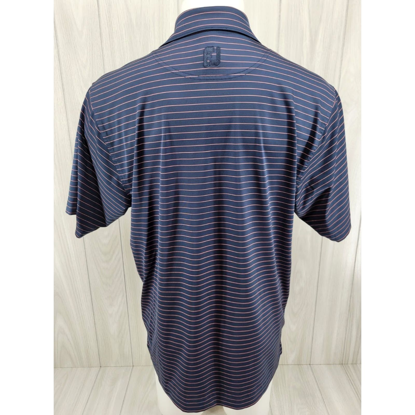 Footjoy FootJoy FJ Golf Perform Polo Shirt 3 Button Navy Striped Men’s Med Providence Size US M / EU 48-50 / 2 - 6 Thumbnail