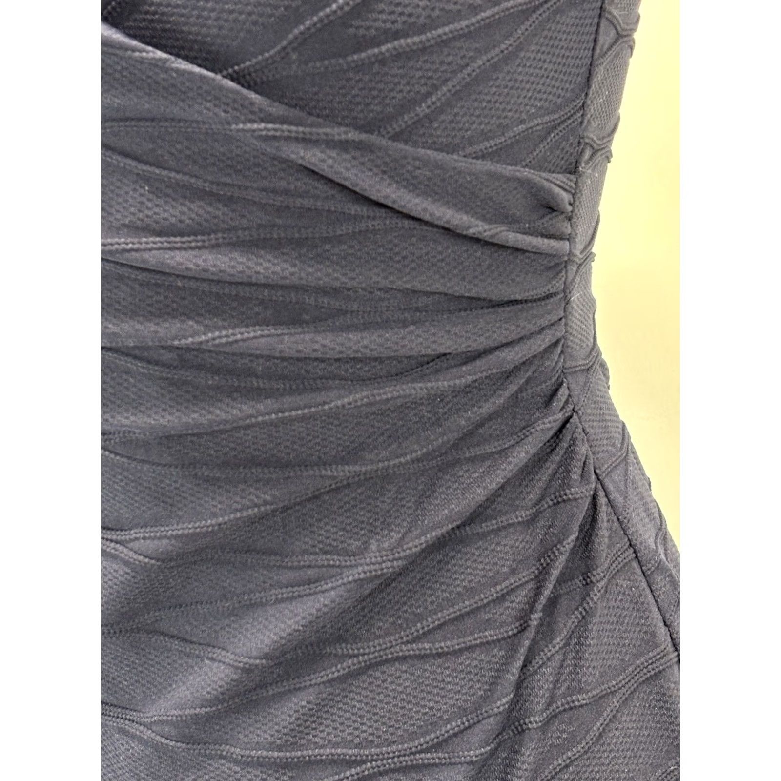 Joseph Ribkoff Joseph Ribkoff Dress Womens 8 Navy Sheath Textured Stretch Career Classic Ruched Size M / US 6-8 / IT 42-44 - 7 Thumbnail