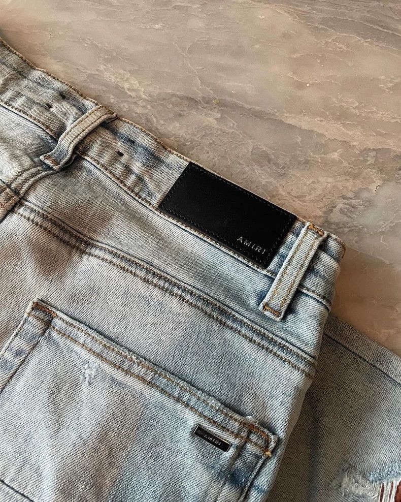 Amiri Amiri Wash Orange Floral Patchwork Jeans-2506 Size US 29 - 4 Thumbnail