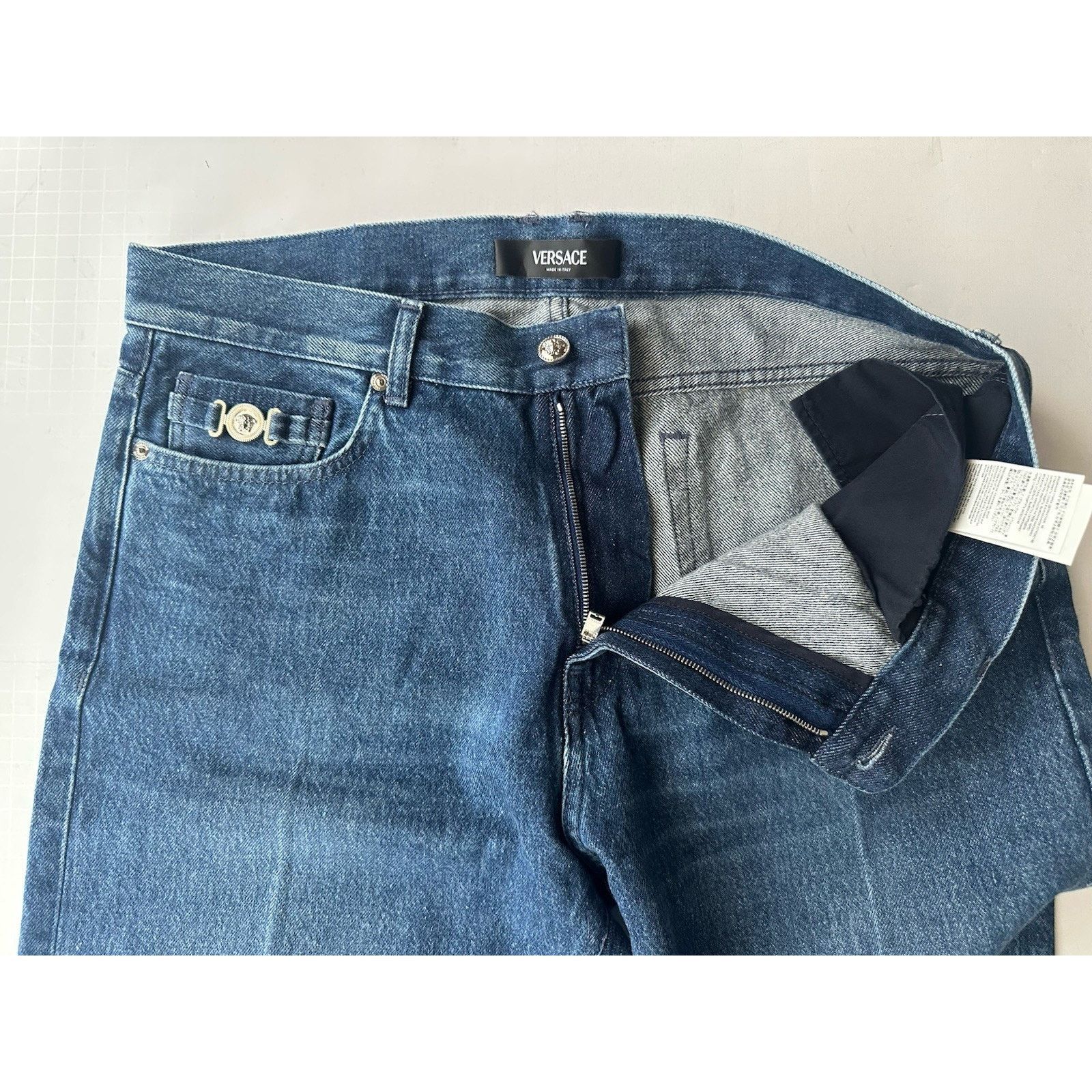 Versace Versace Men’s Denim Stone Washed Blue Jeans 34 US 1010816 Size US 34 / EU 50 - 6 Thumbnail