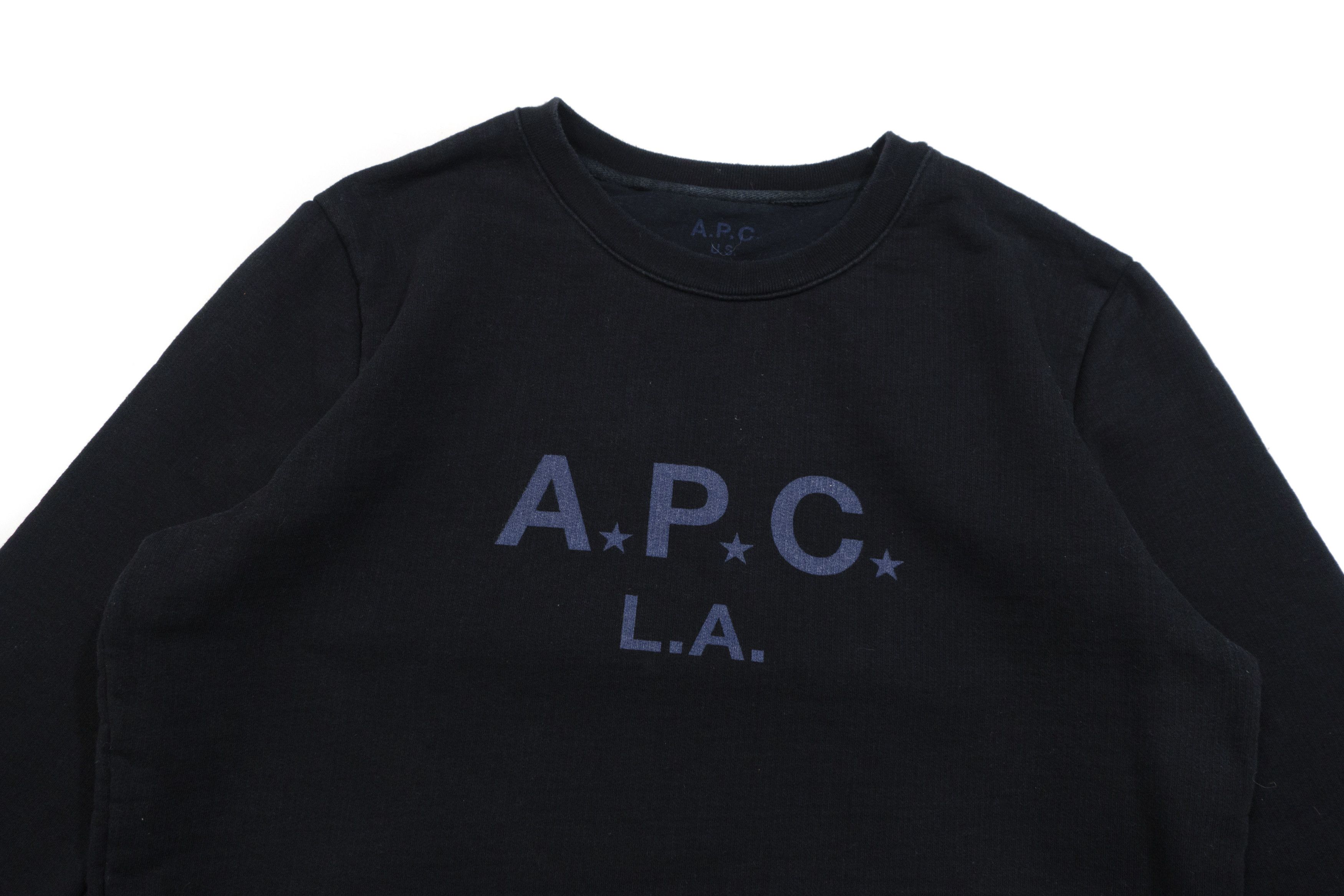A.P.C. L.A. Big Logo Crewneck Sweatshirt Made in USA Size US S / EU 44-46 / 1 - 3 Thumbnail