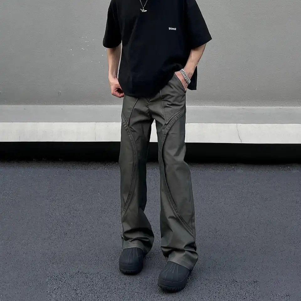 Vintage Baggy Straight-leg Fashion Pantalones Hombre Streetwear Pant Size US 32 / EU 48 - 4 Thumbnail