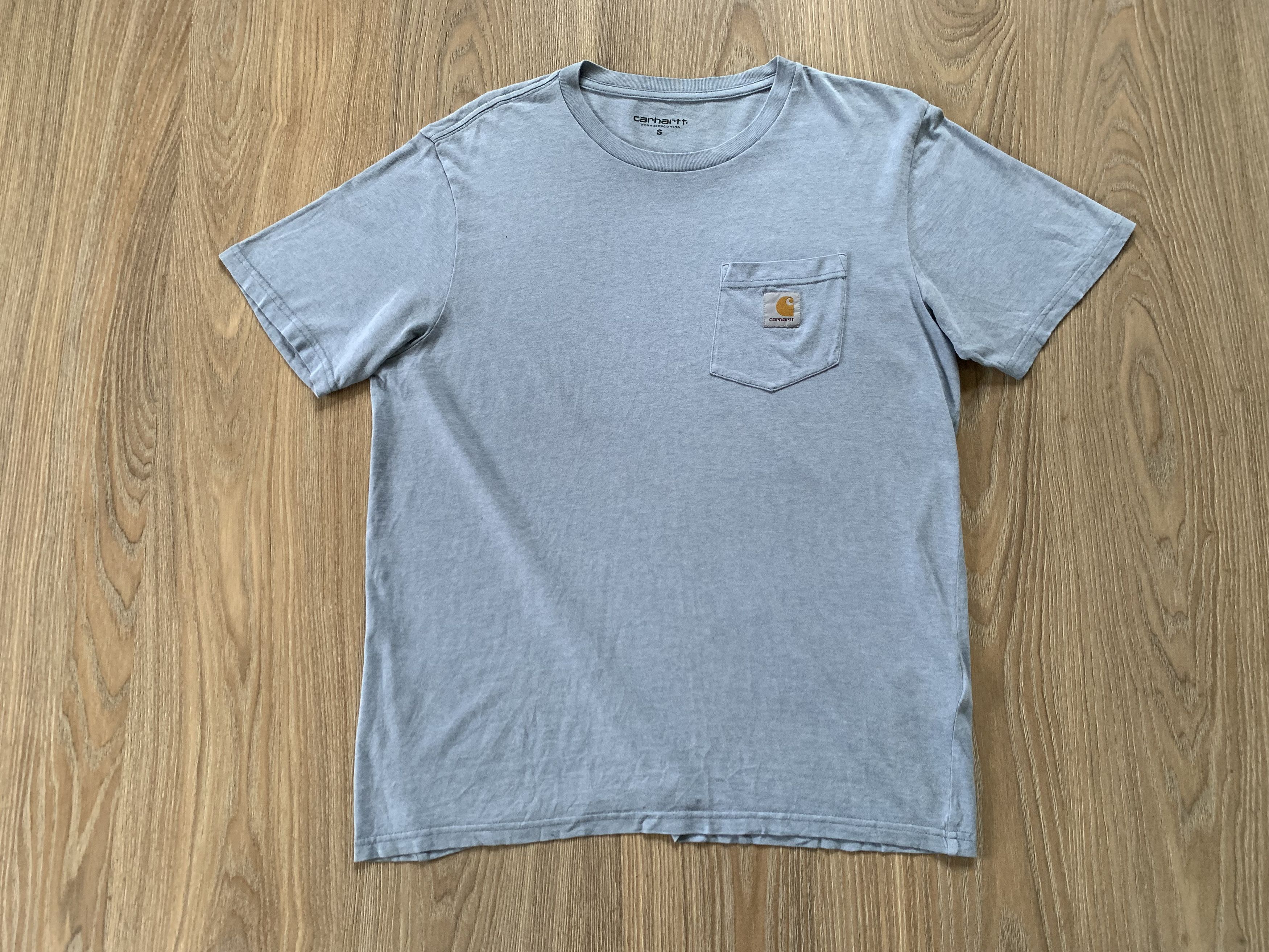 Carhartt × Vintage Vintage Carhartt Light Blue Pocket T-Shirt Size US S / EU 44-46 / 1 - 2 Thumbnail