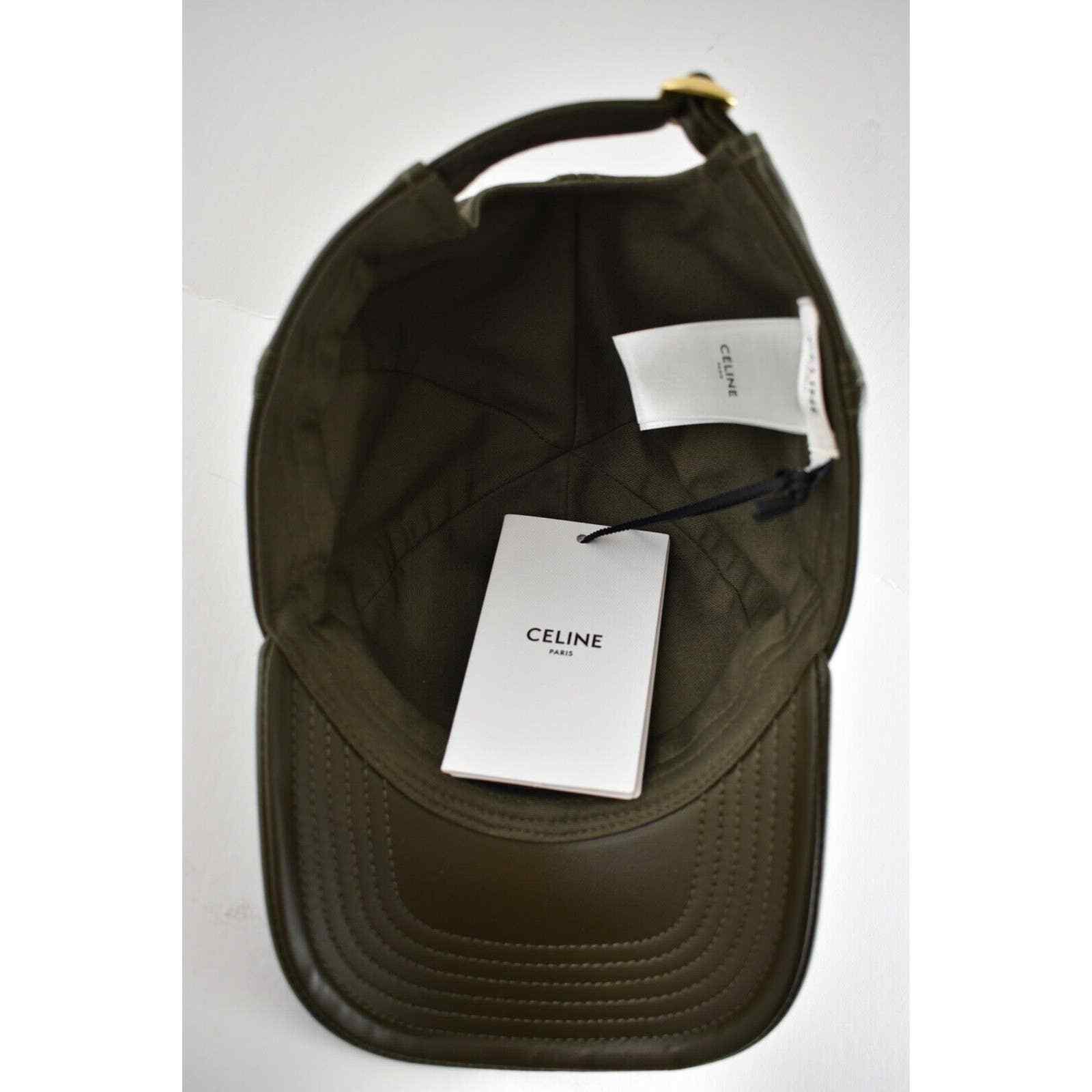 Celine Celine Paris Lamb Leather White Baseball Cap Hat L Large Size ONE SIZE - 10 Thumbnail