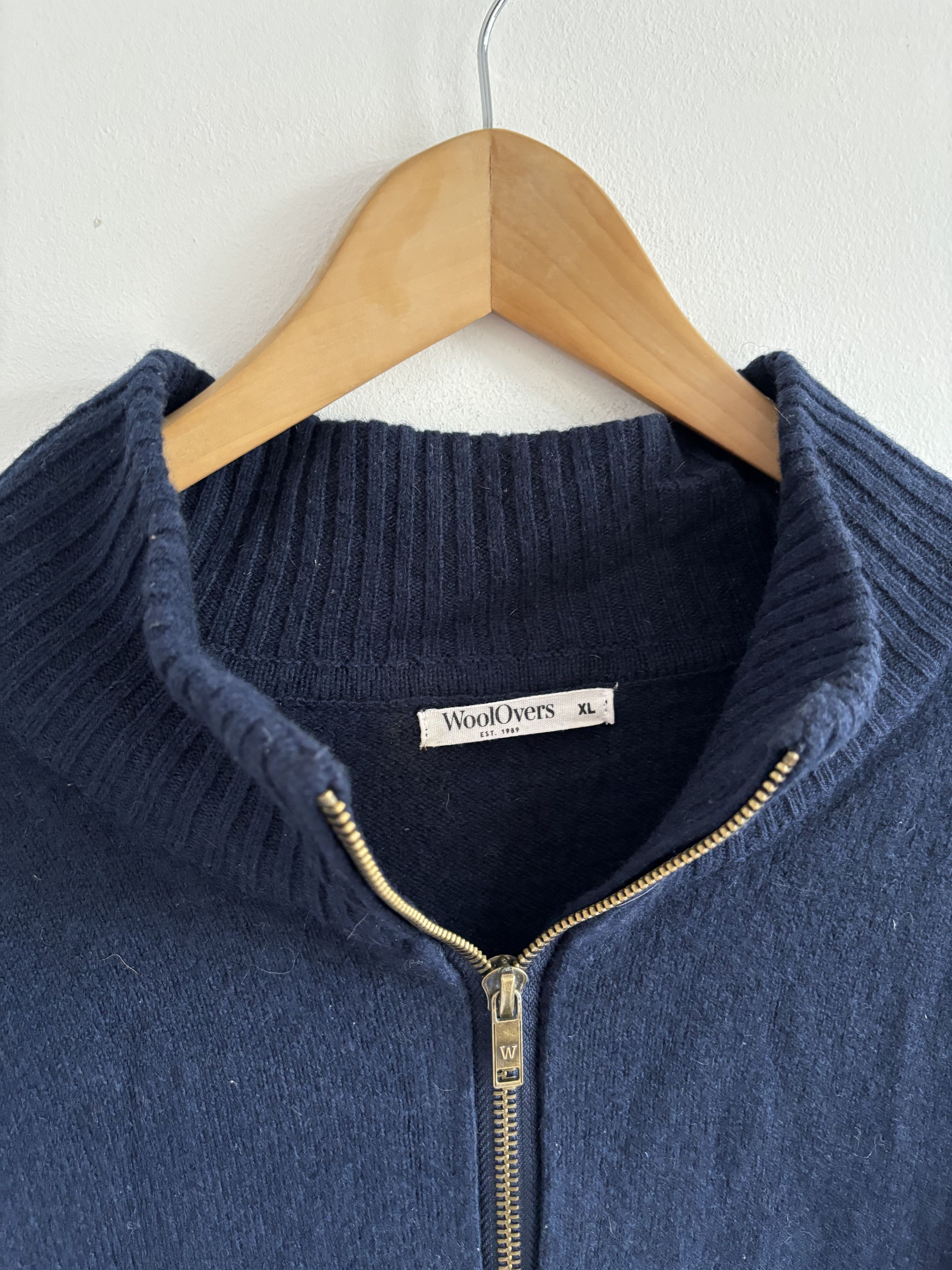 Other Woolover Navy Lambwool Zip Sweater Size US XL / EU 56 / 4 - 4 Thumbnail