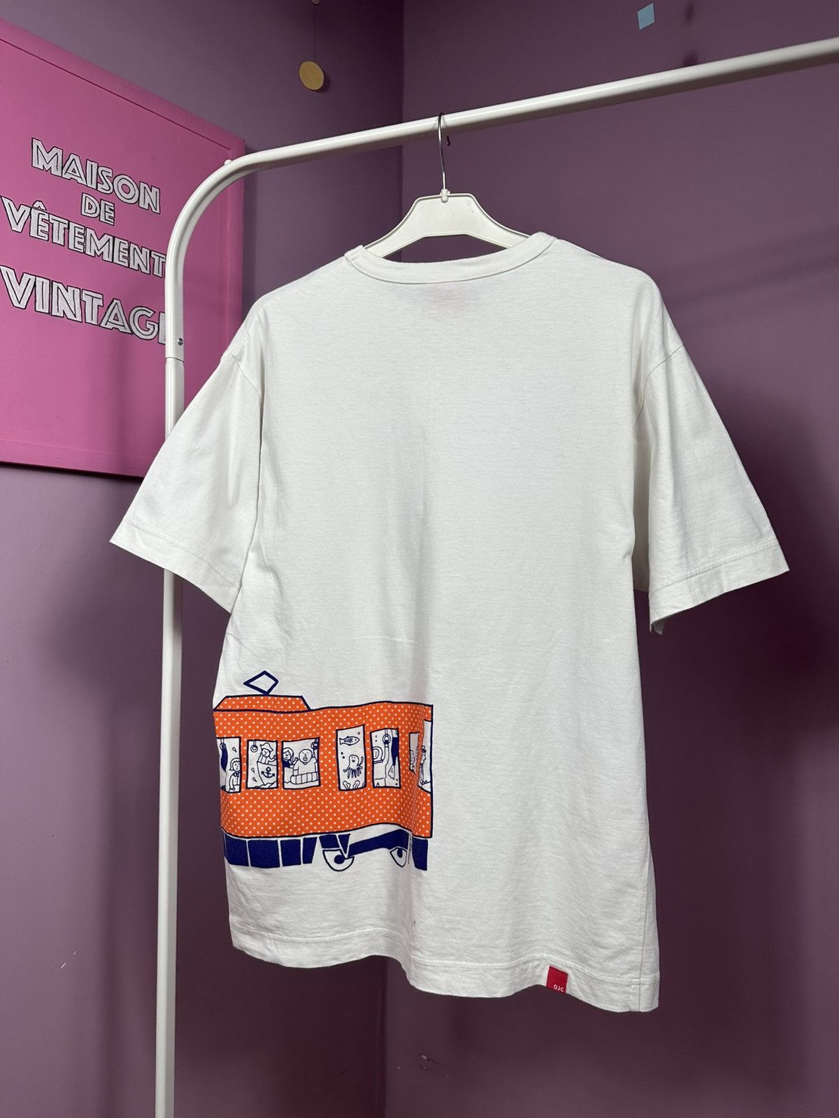 Other Ojico Japan T Shirt Tee White Train Printed Logo Size US M / EU 48-50 / 2 - 12 Thumbnail