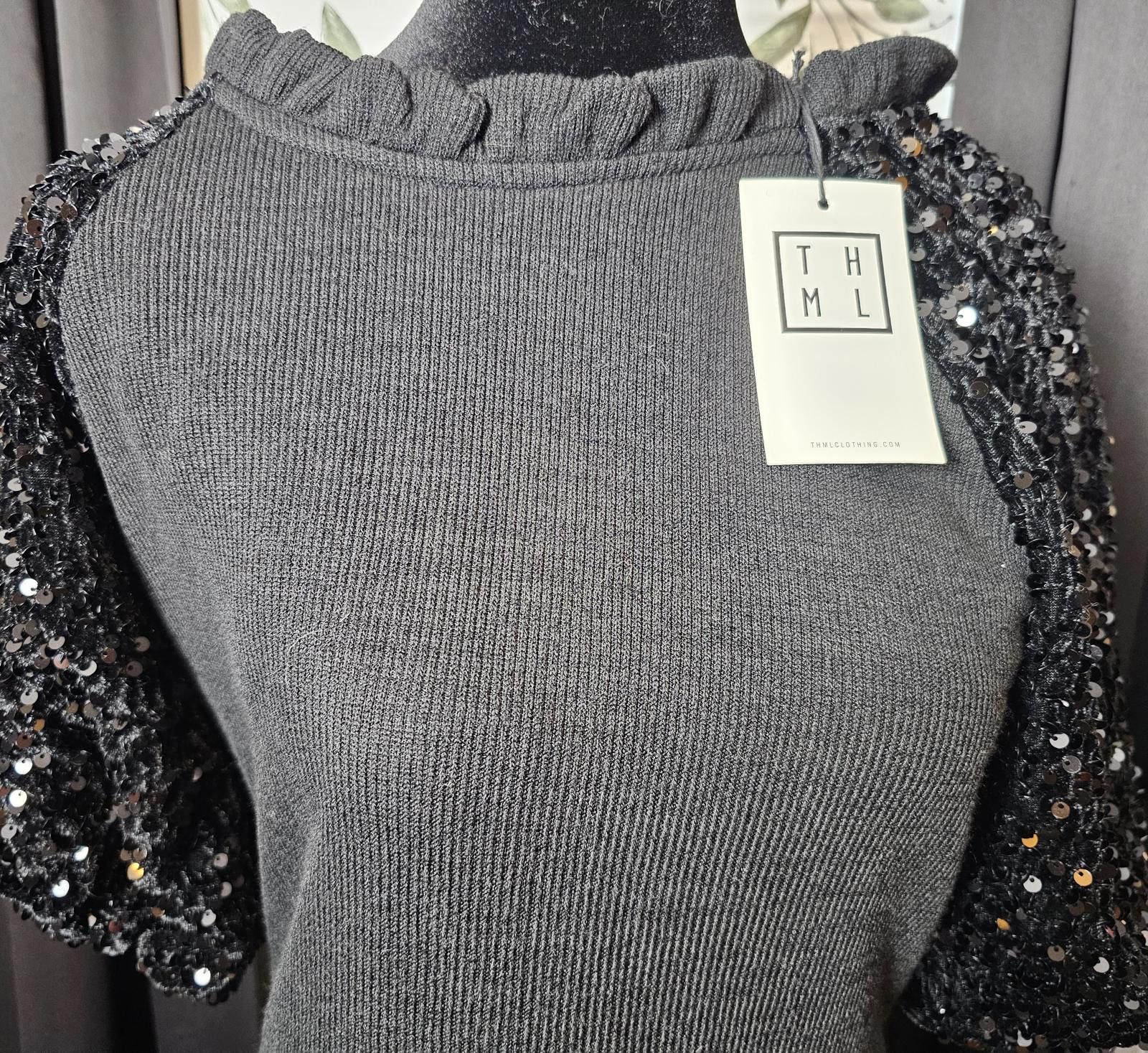 Other NWT THML Dress Black Womens Size M Anthropologie Size M / US 6-8 / IT 42-44 - 4 Thumbnail
