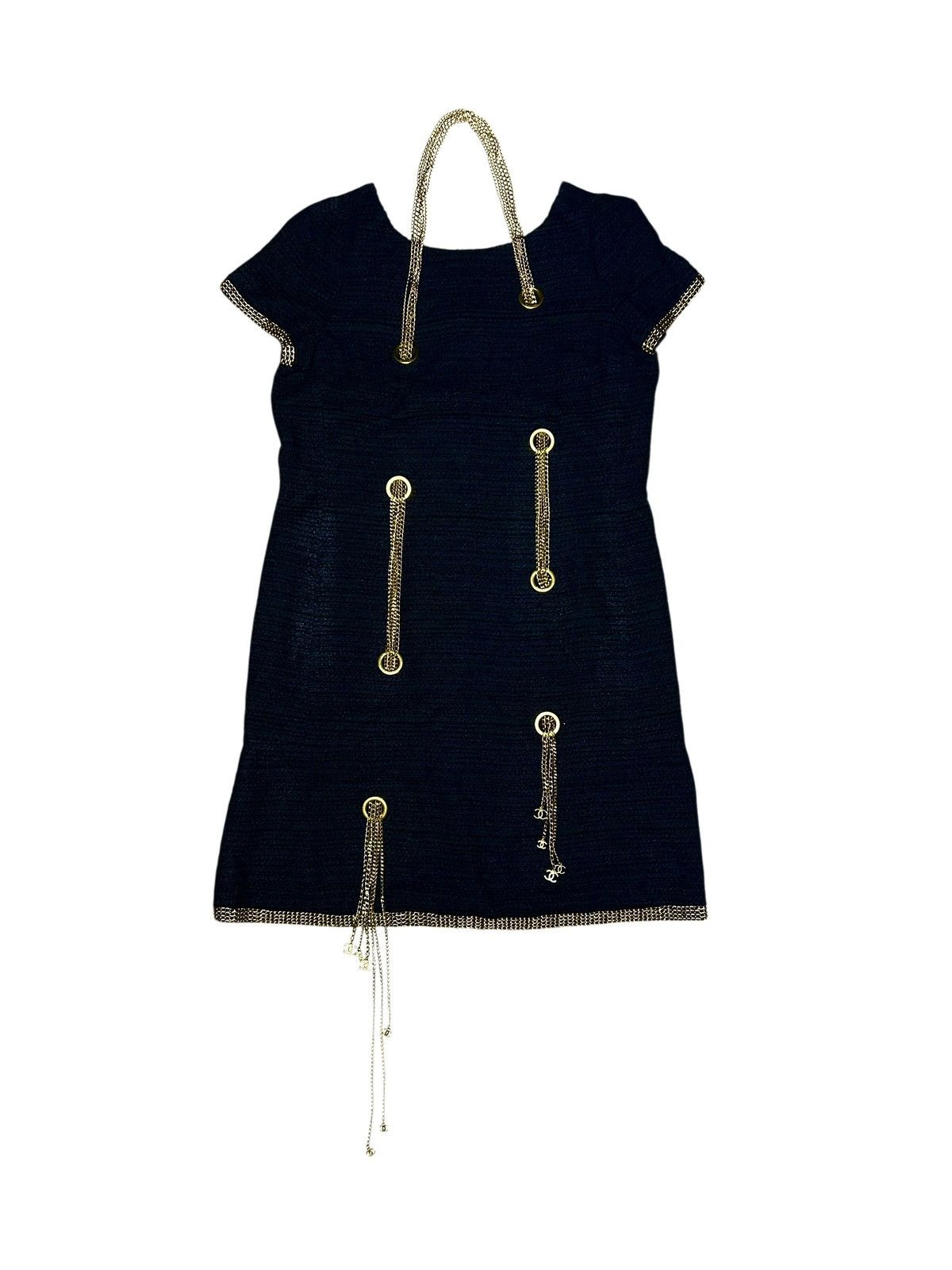 Chanel S/S 08 Runway Silk Tweed Chain Dress Size M / US 6-8 / IT 42-44 - 2 Thumbnail