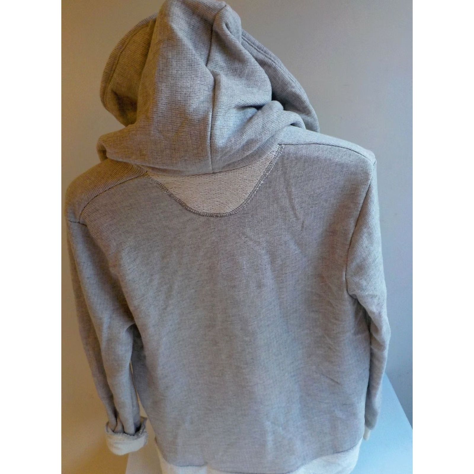 Vintage ALTERNATIVE Hooded Cardigan Sweatshirt Open Front Heather Wheat Adult Medium Womens Size M / US 6-8 / IT 42-44 - 4 Thumbnail