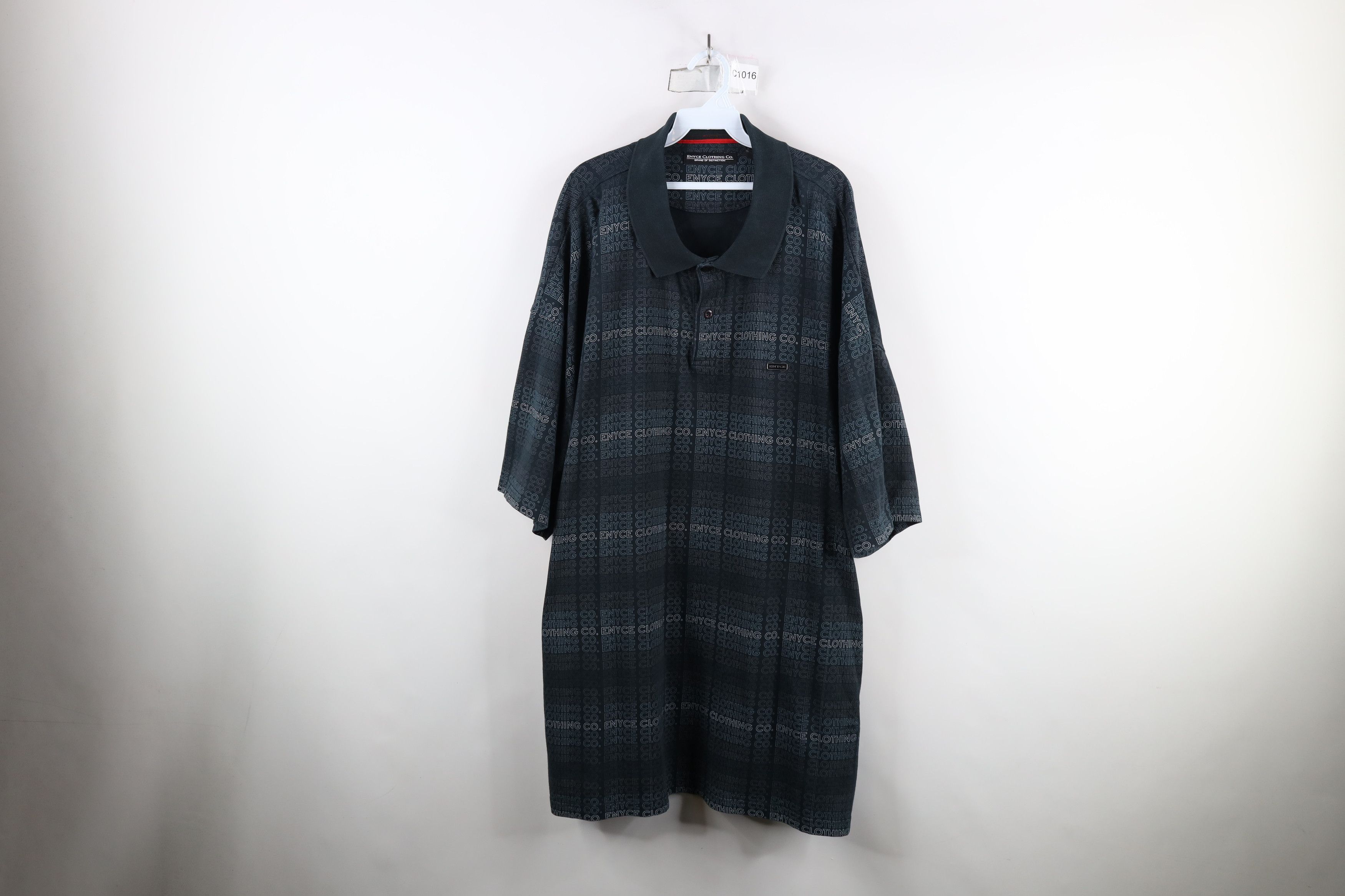 Enyce × Vintage Vintage 90s Y2K Enyce Spell All Over Print Baggy Polo Shirt Size US XXL / EU 58 / 5 - 1 Thumbnail